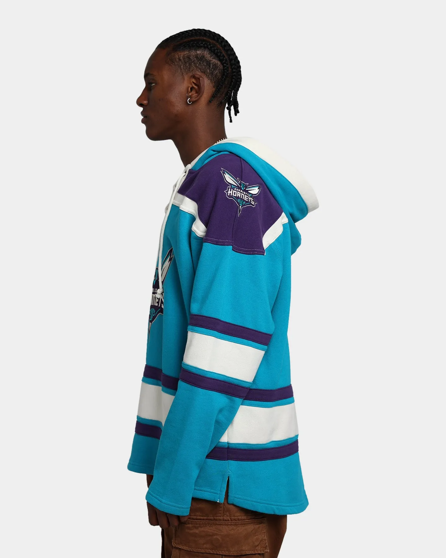 47 Brand Charlotte Hornets Superior Lacer Hoodie Neptune