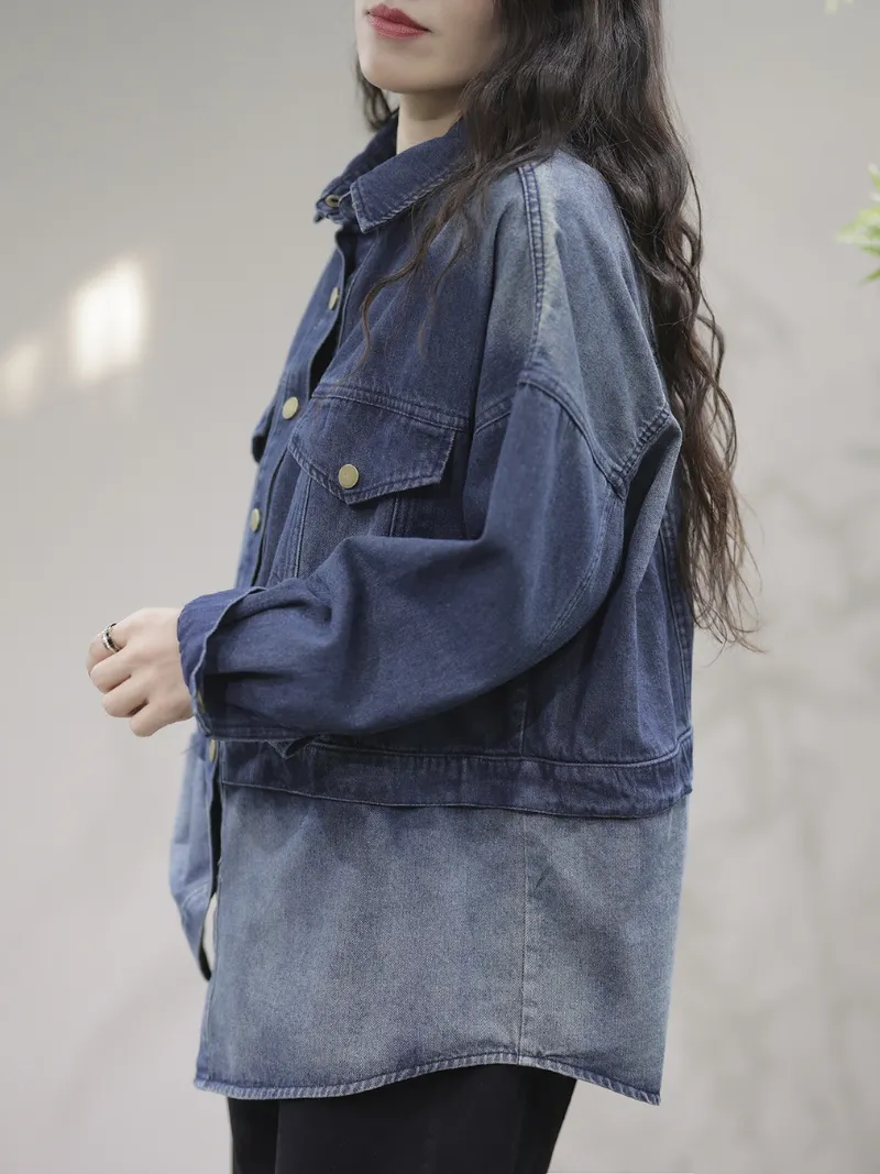 A beautiful Soul Denim Loose Long Sleeves Women's Jacket