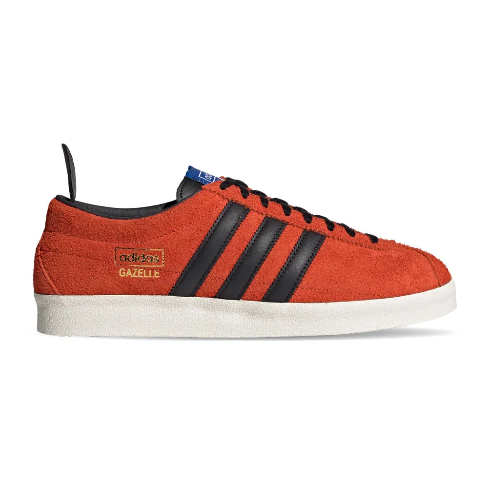 Adidas Gazelle Vintage Lace-Up Orange Suede Leather Mens Trainers FX5487