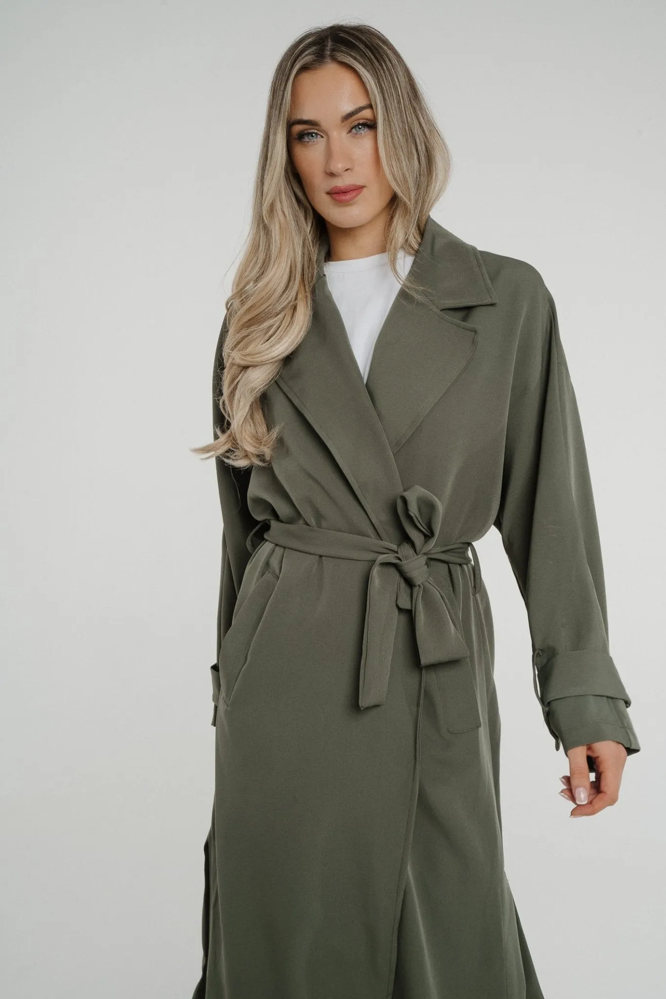 Aria Trench Jacket In Khaki