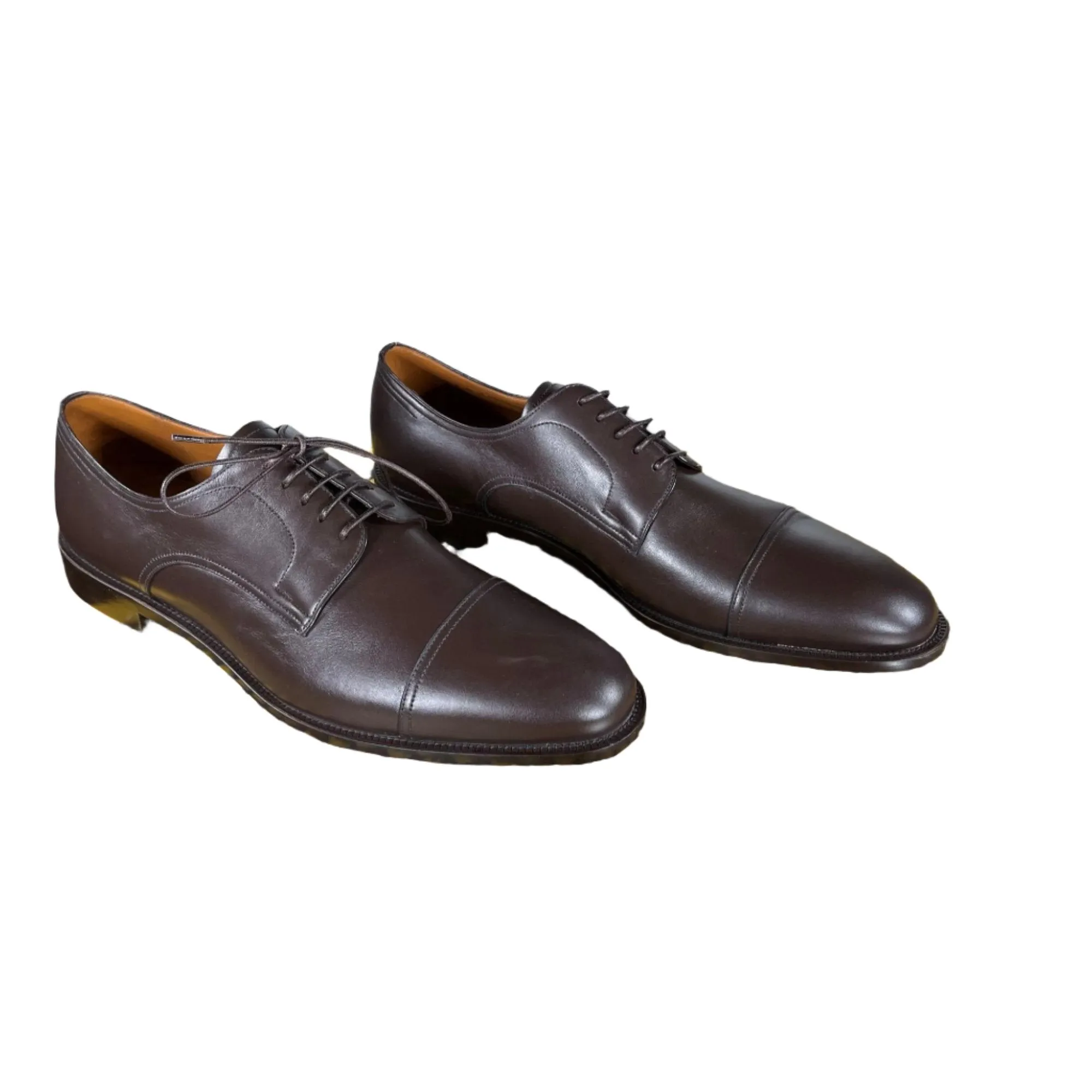 Bally Salfor Chocolate Leather Derby Shoes