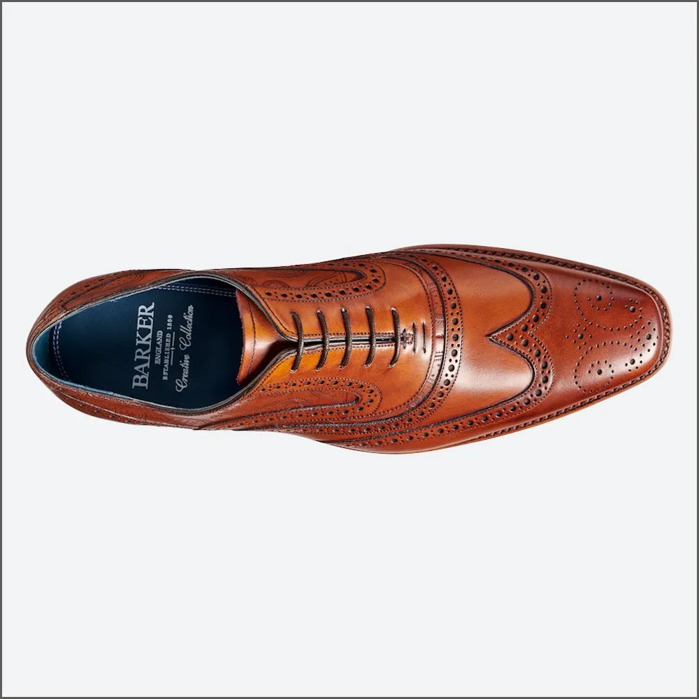 Barker McClean - Antique Rosewood Paisley Wingtip Brogue*