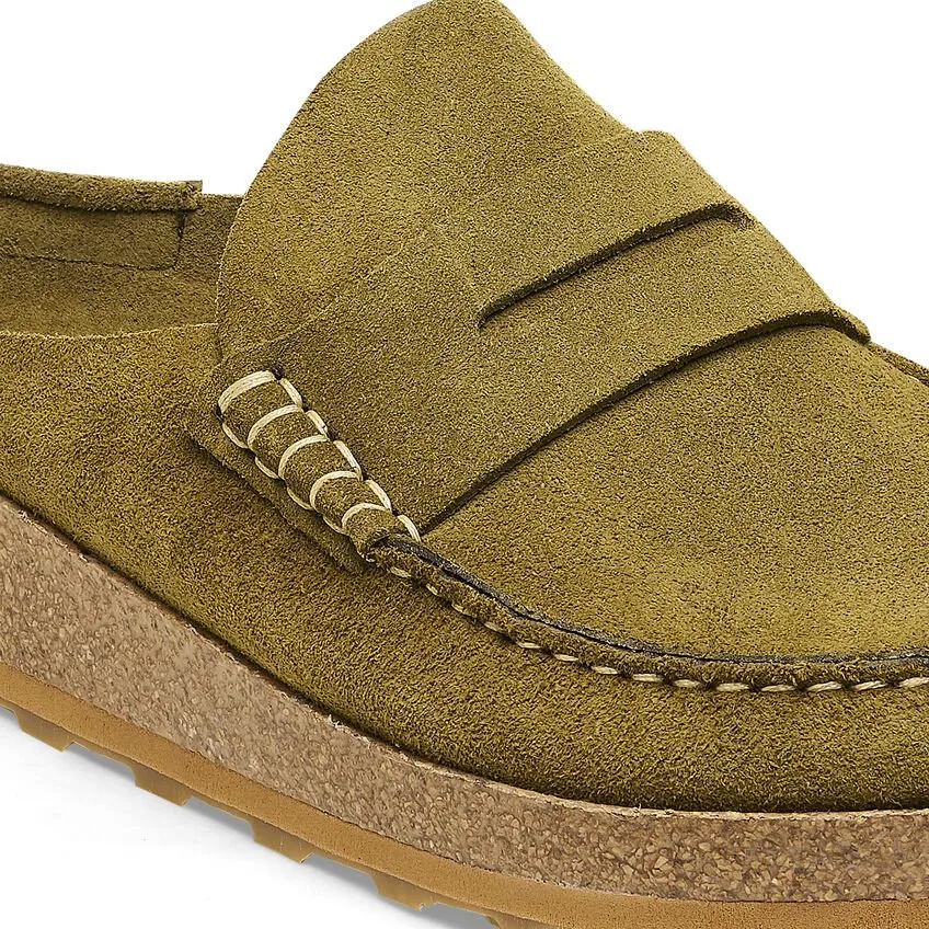 Birkenstock Naples Suede Leather clog Pine Green