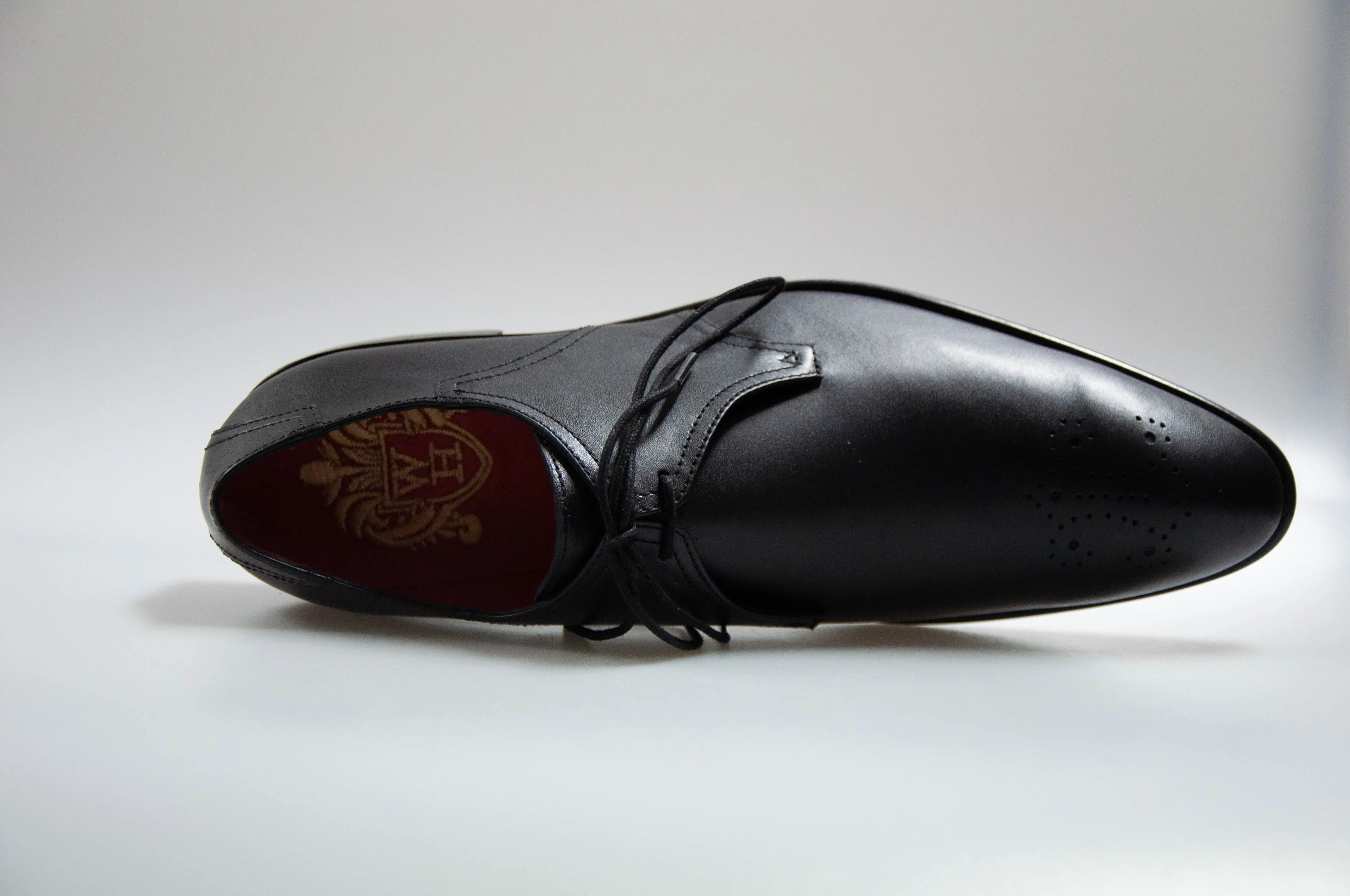 Black Barclay Shoe with Pattern Front