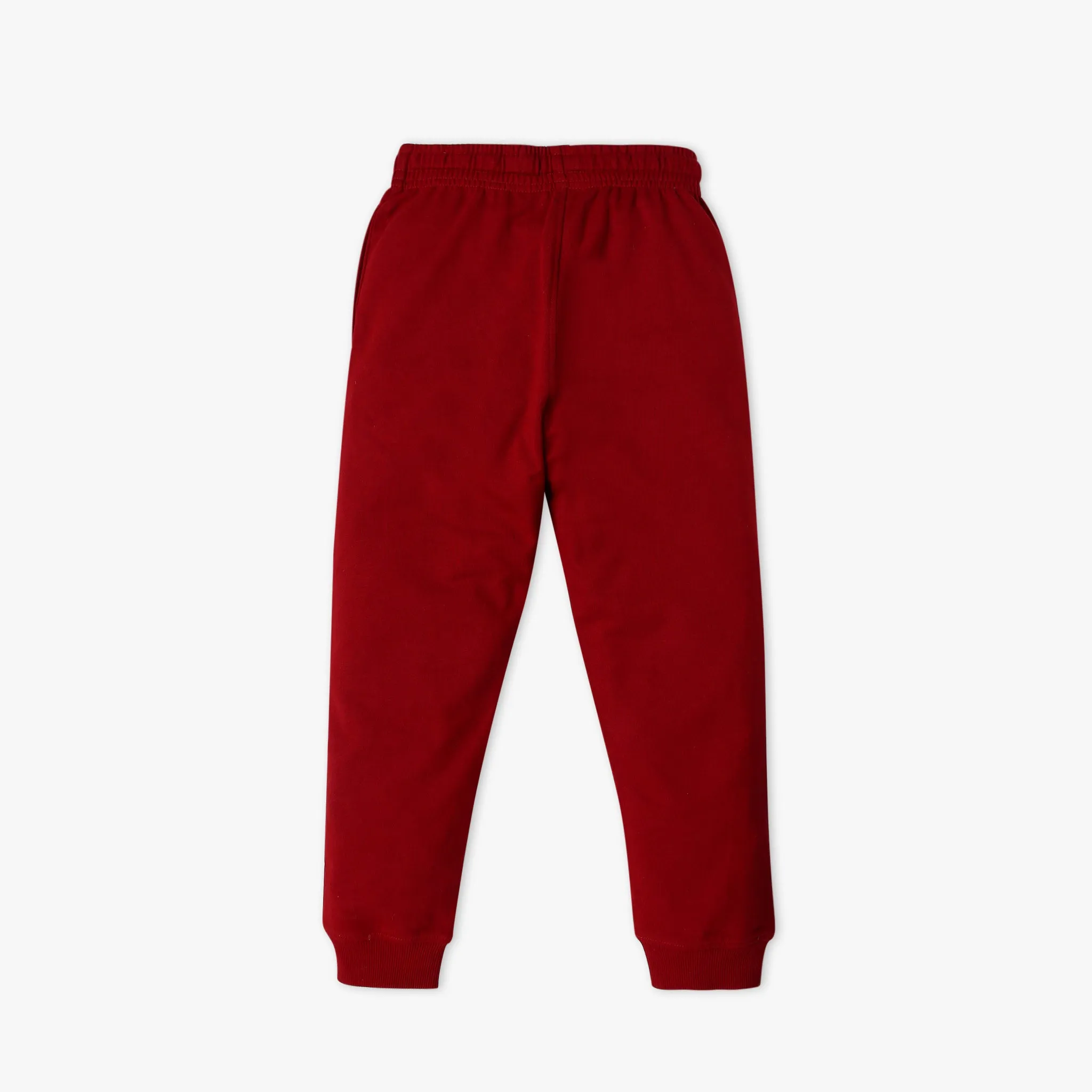 Boy's Regular Fit Solid Mid Rise Trackpants