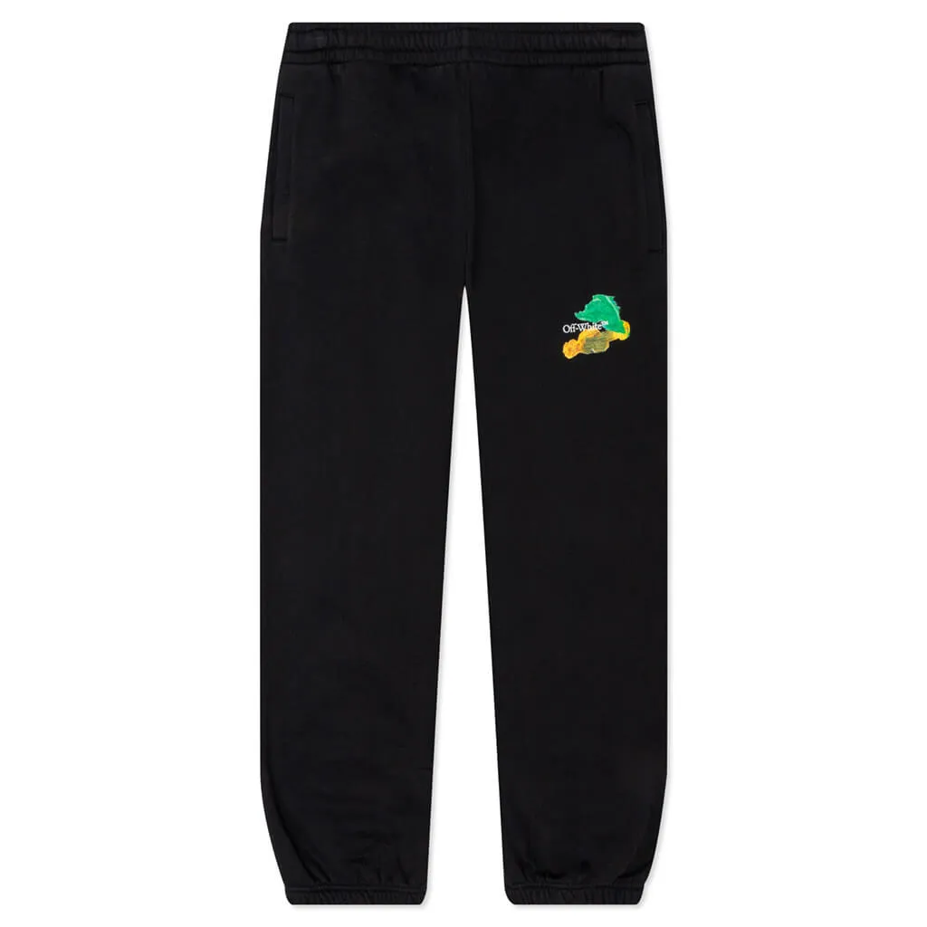 Brush Arr Slim Sweatpants - Black/Multi