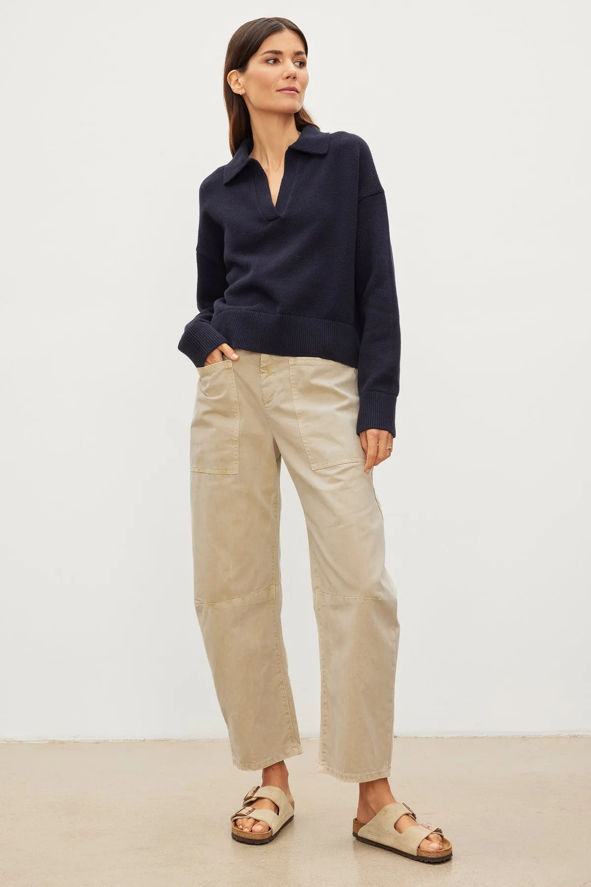 BRYLIE SANDED TWILL UTILITY PANT