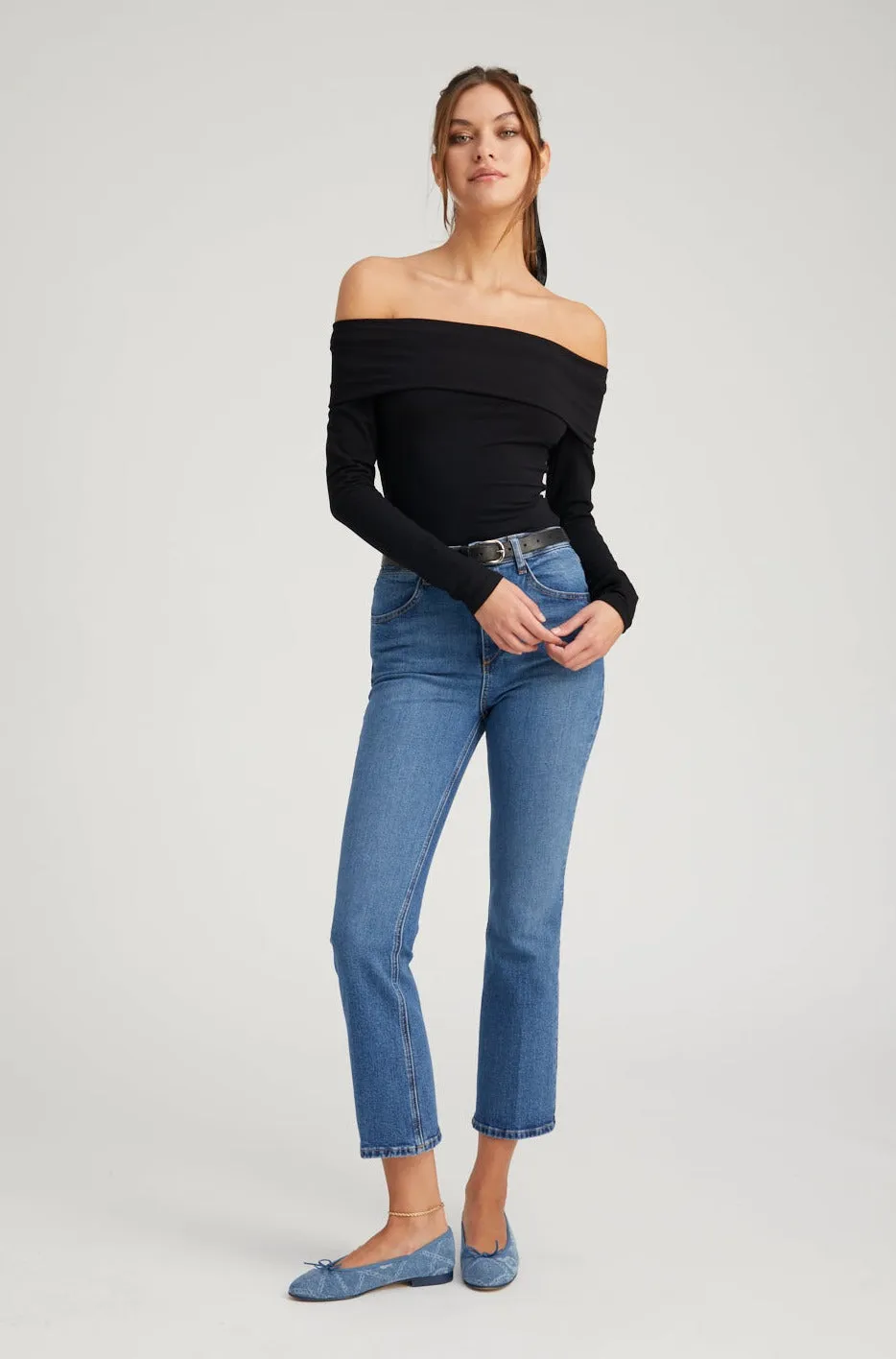 Charlotte Crop Flare Denim