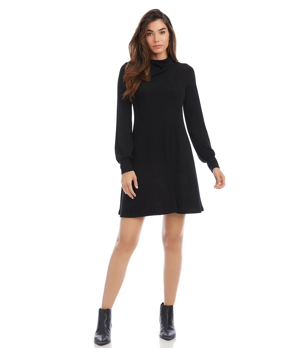 Drape Neck Sweater Dress