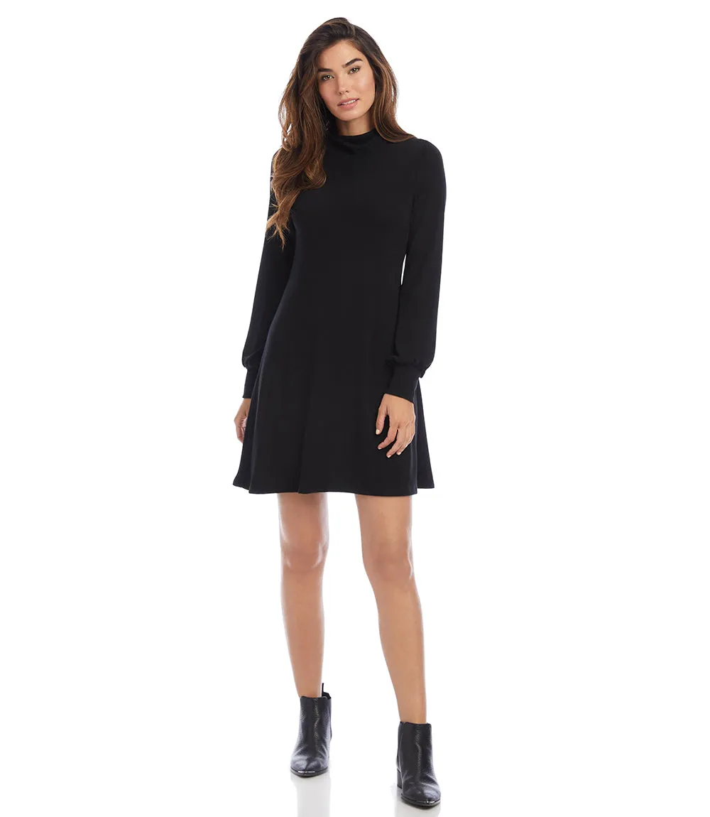 Drape Neck Sweater Dress