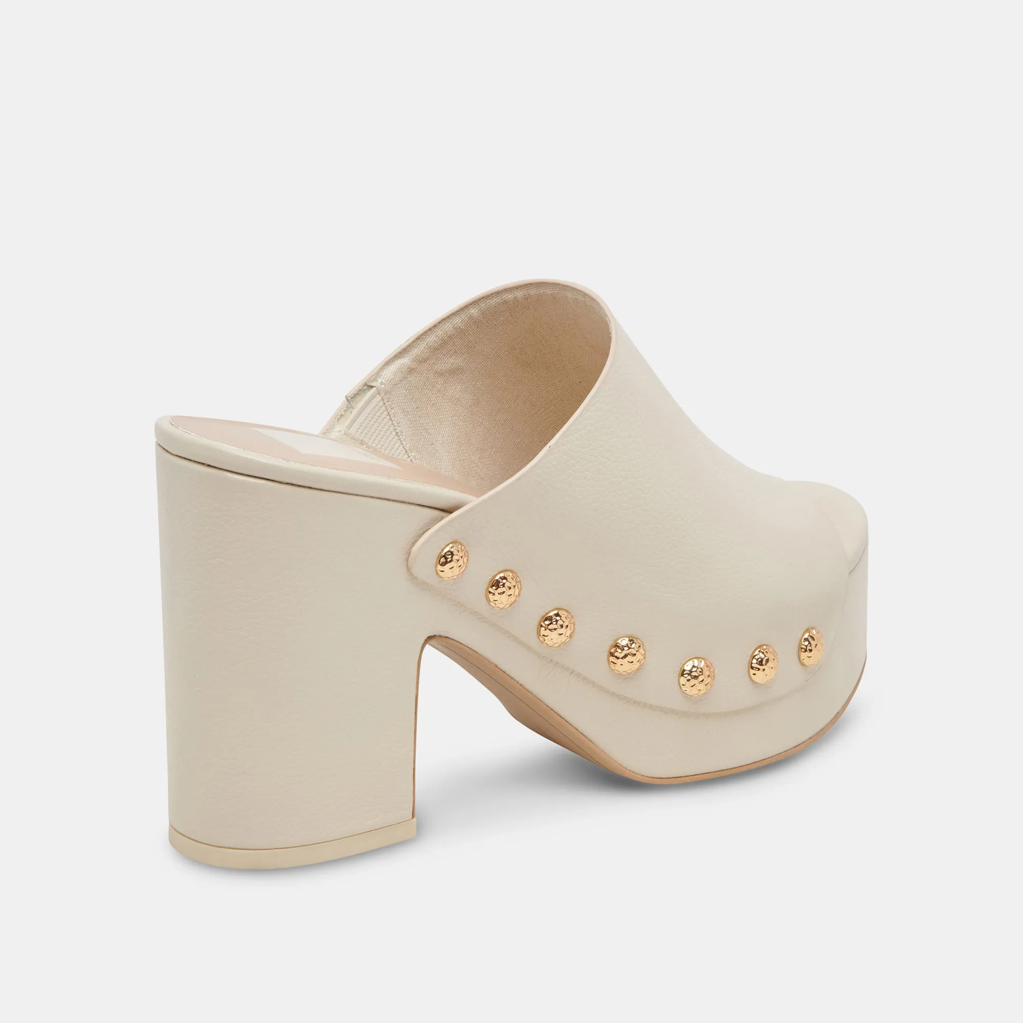 EMOL HEELS OFF WHITE LEATHER