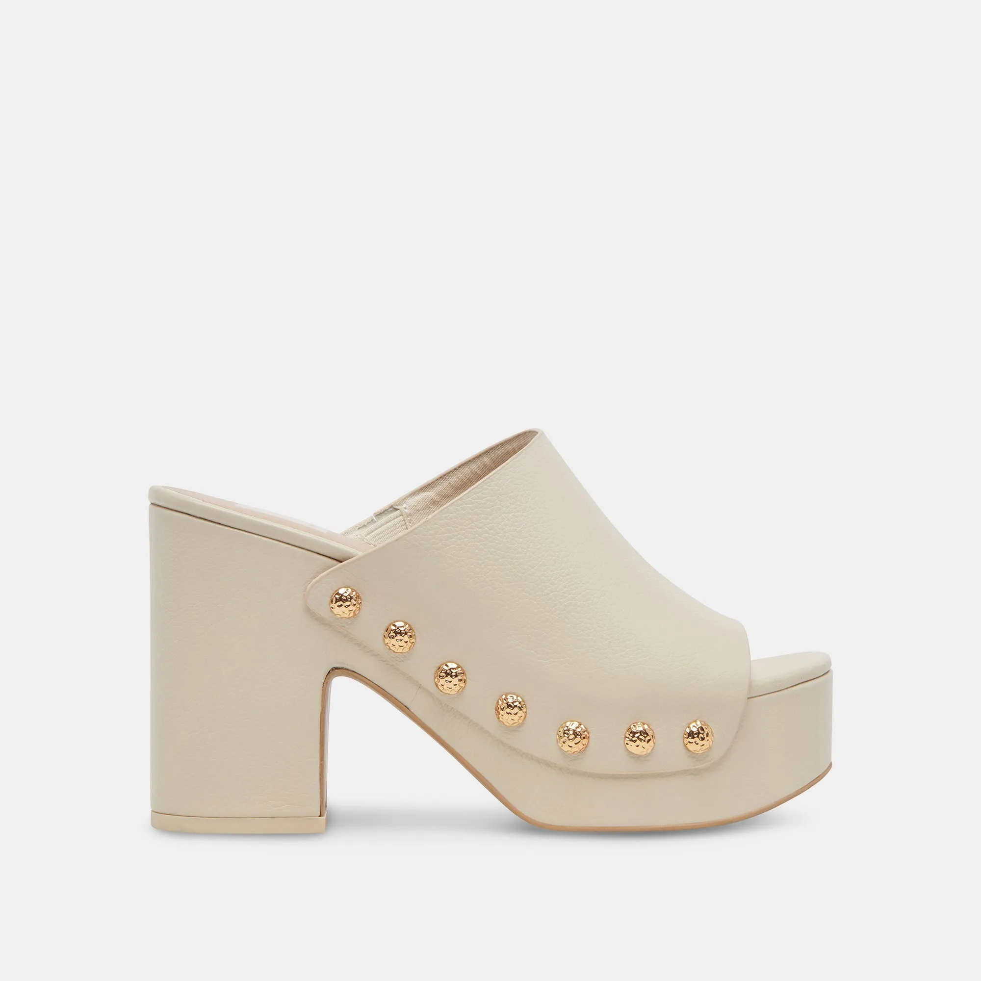 EMOL HEELS OFF WHITE LEATHER