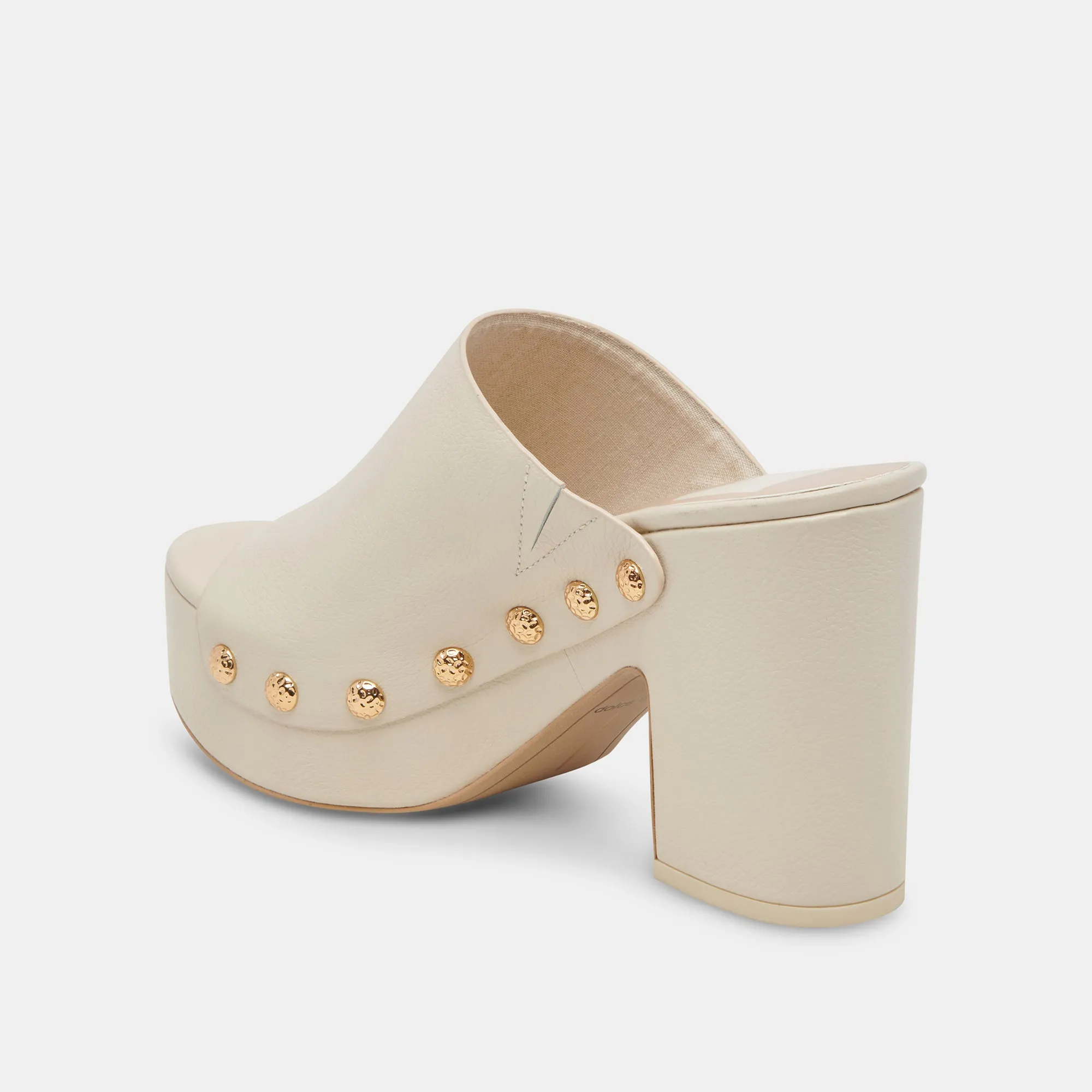 EMOL HEELS OFF WHITE LEATHER