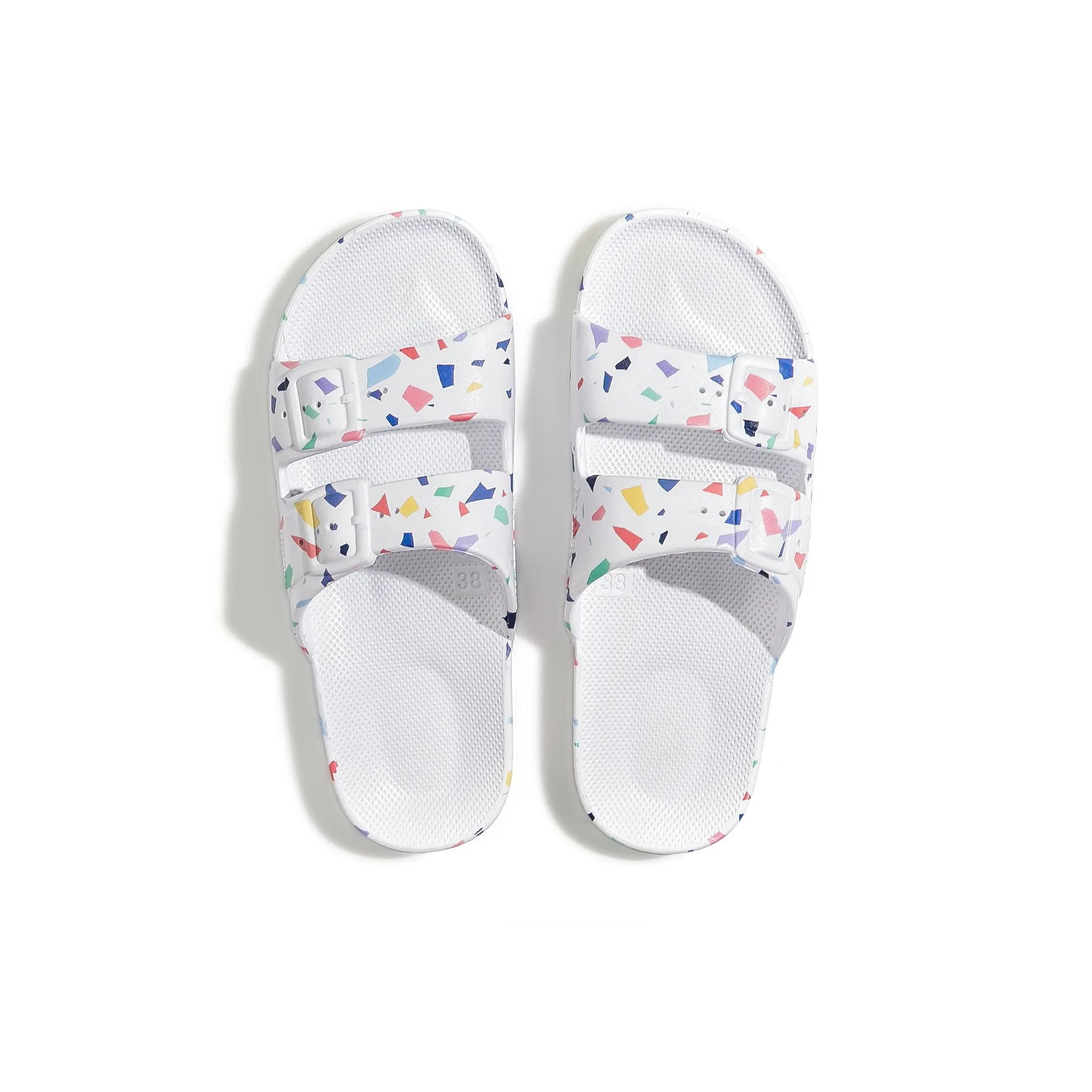 Freedom Moses Slides - Terrazo White