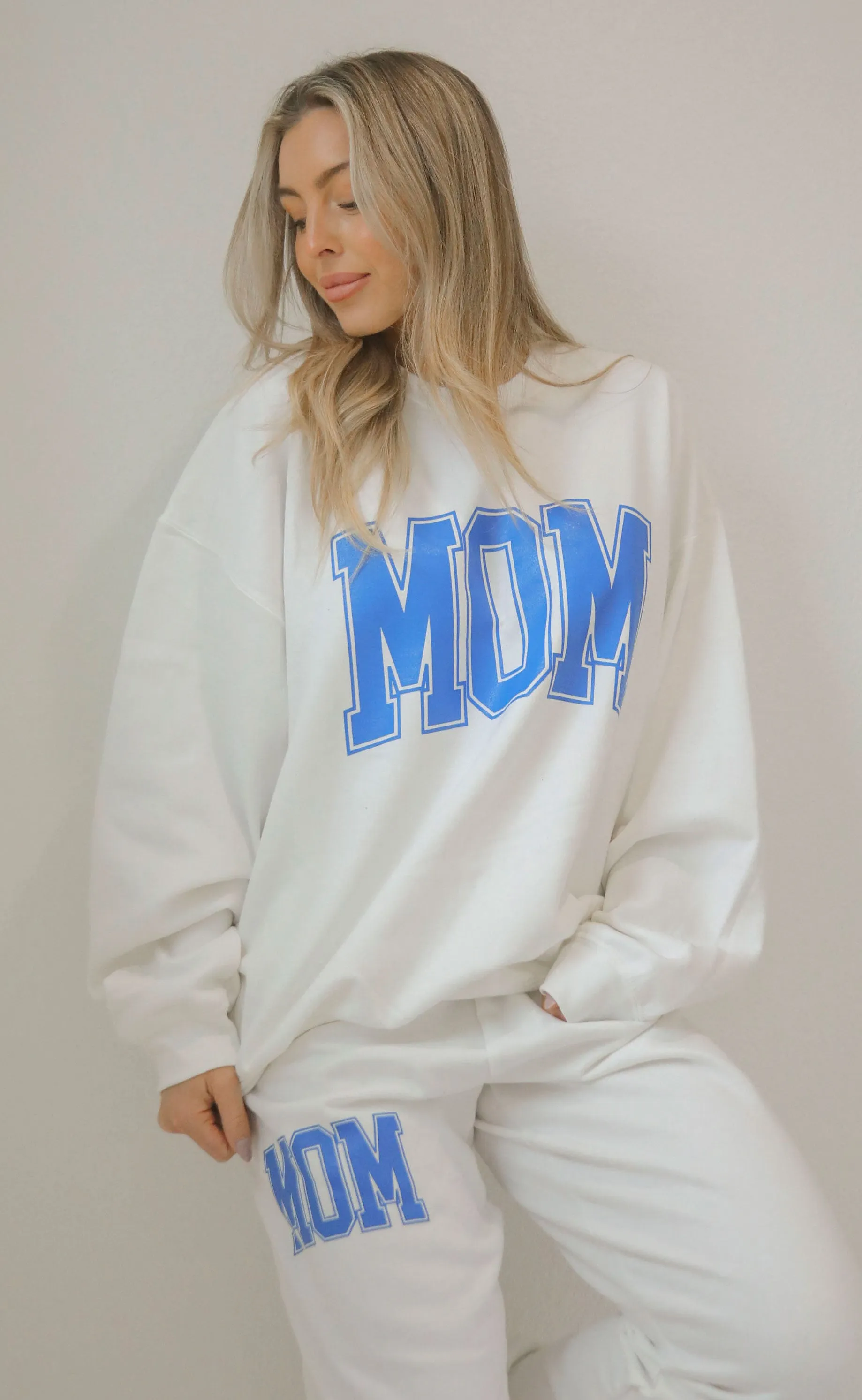 friday   saturday: mom sweatpants - blue