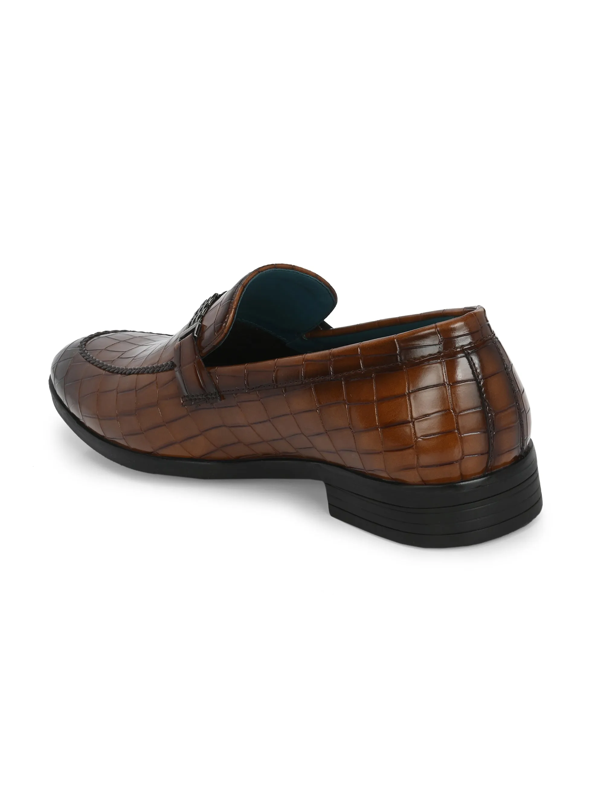 Gianni Tan Buckle Slip-Ons