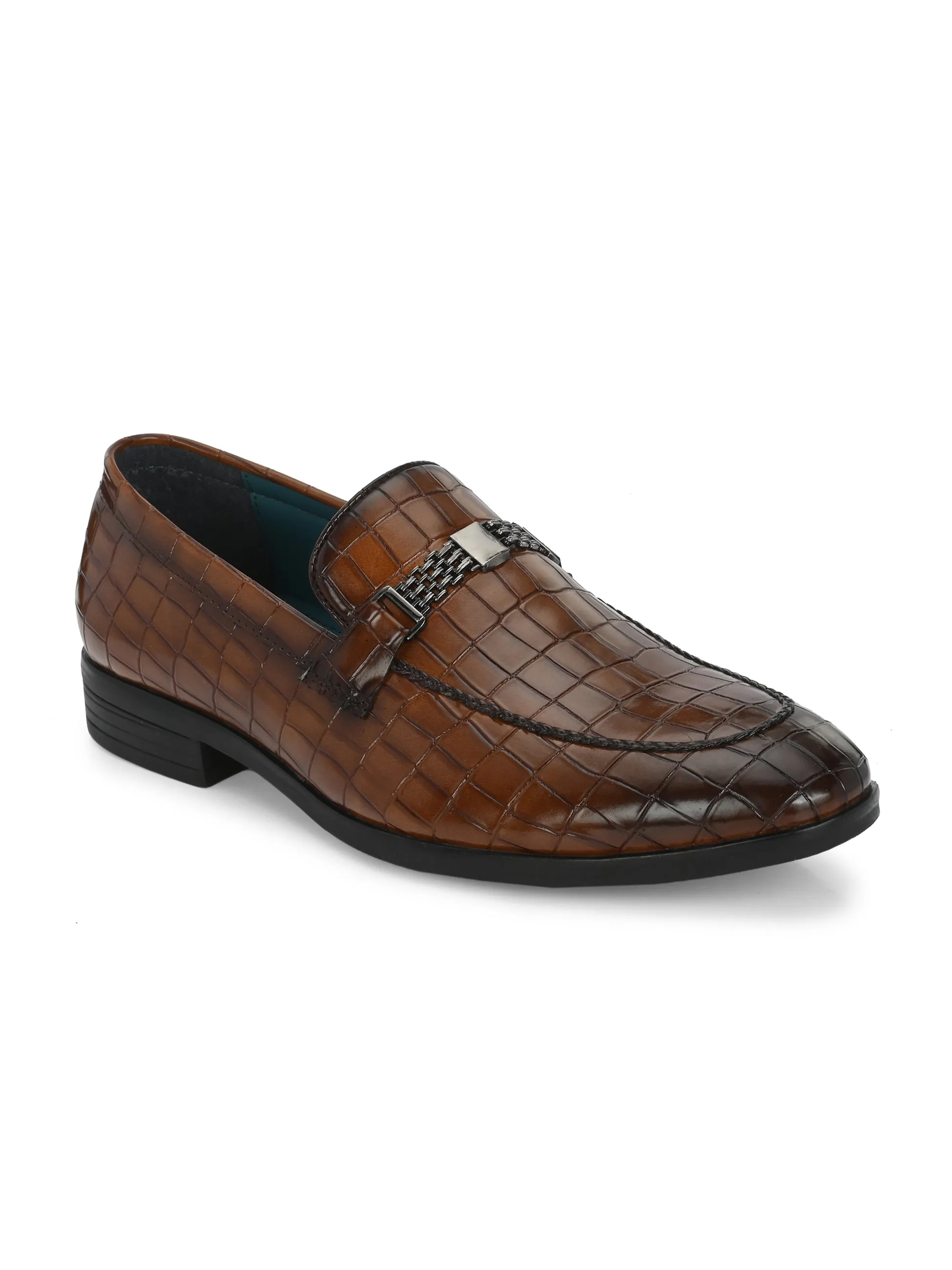 Gianni Tan Buckle Slip-Ons