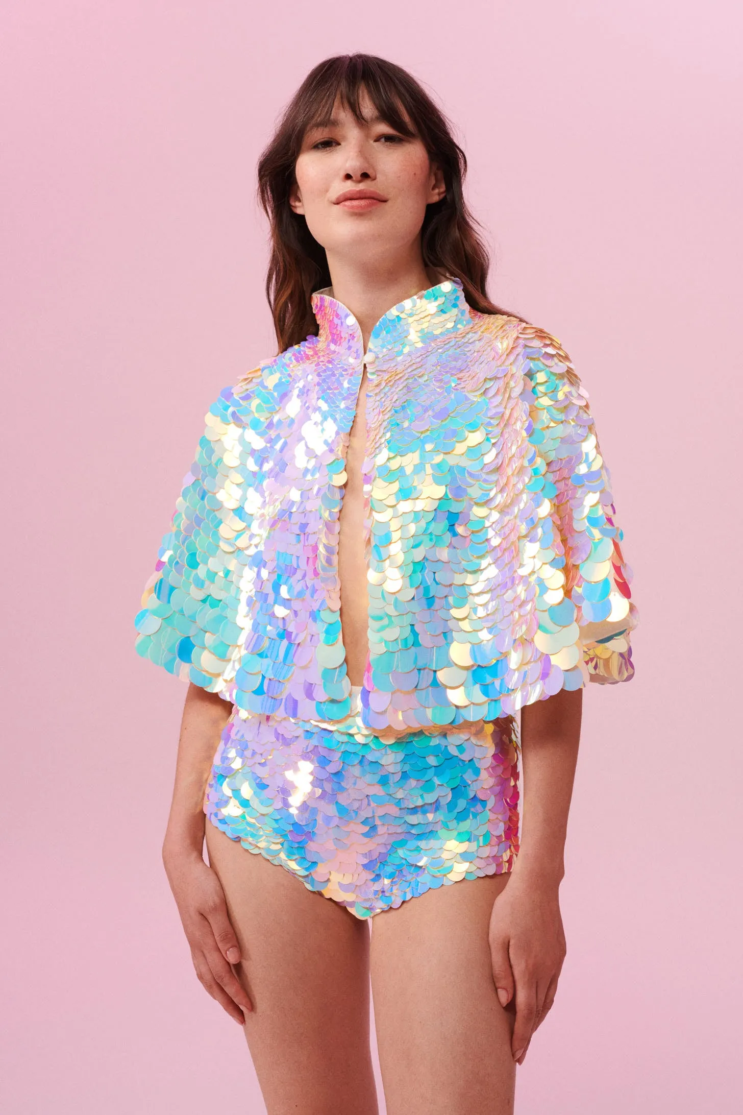 GIGI SEQUIN HOTPANTS - OPAL