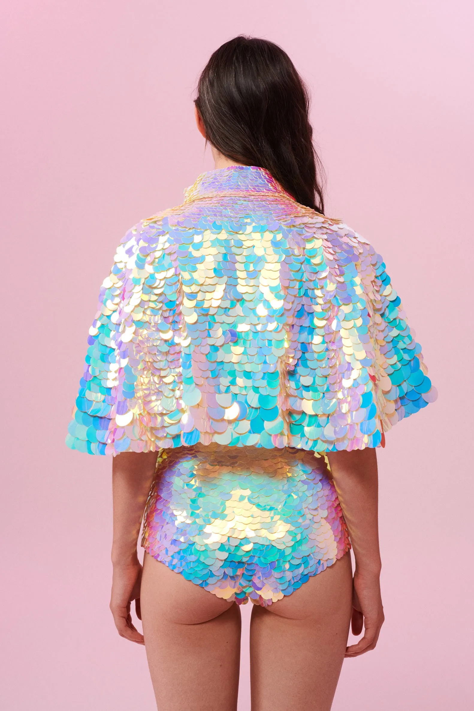 GIGI SEQUIN HOTPANTS - OPAL