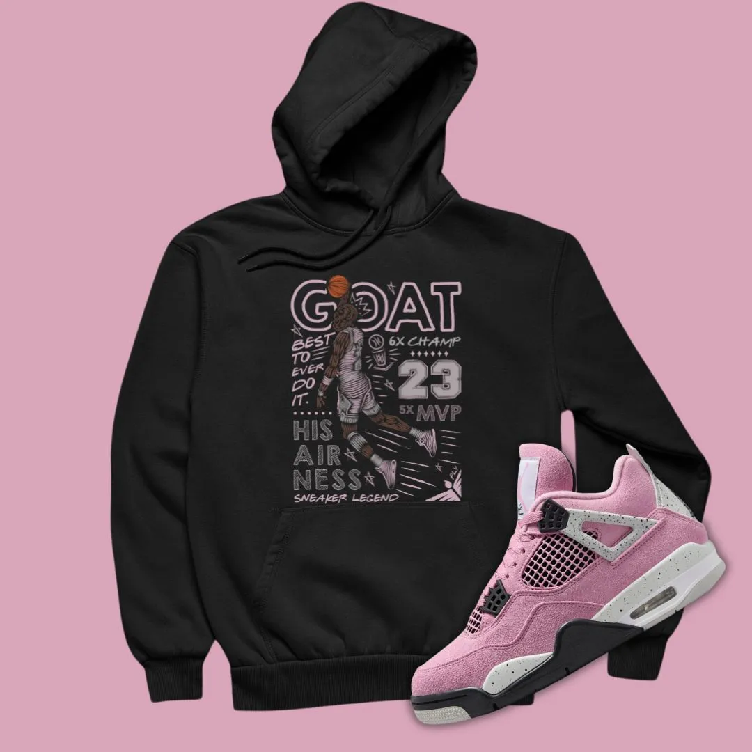 GOAT Hoodie Matching Jordan 4 Orchid