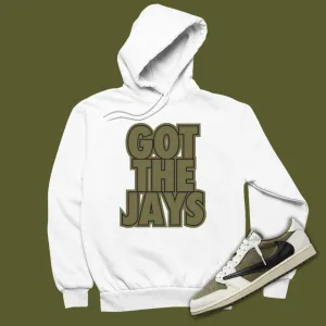 Got The Jays Hoodie Matching Travis Scott x Air Jordan 1 Low OG Medium Olive