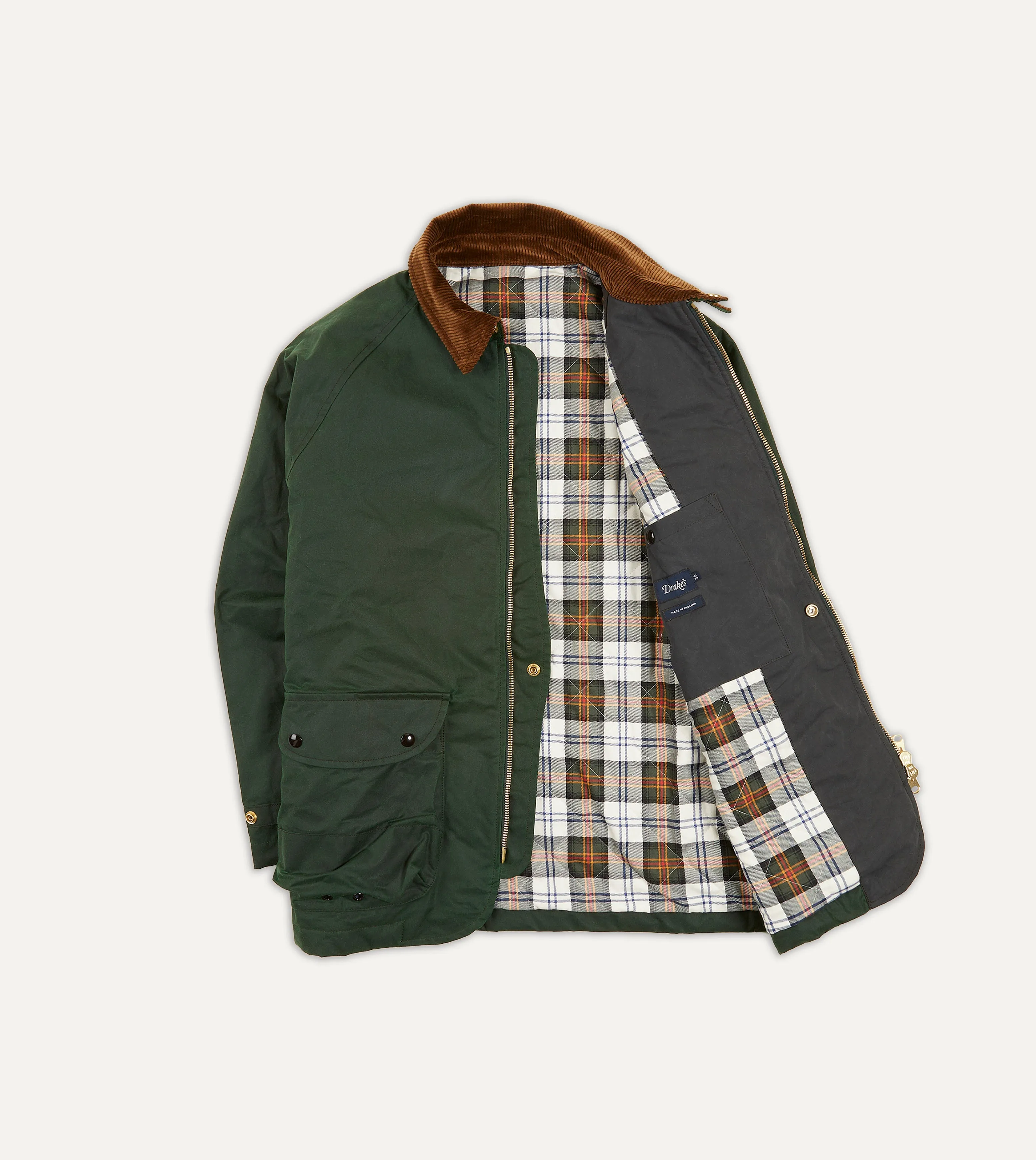 Green Waxed Coverall Jacket