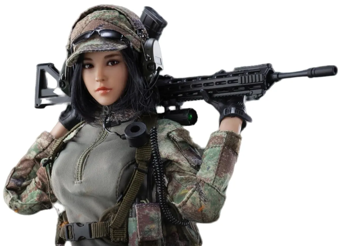 HiPlay FLAGSET Female Collectible Figure: Precision Shooter, Niya, Military Style and Moveable Eye Ball Design, 1:6 Scale Miniature