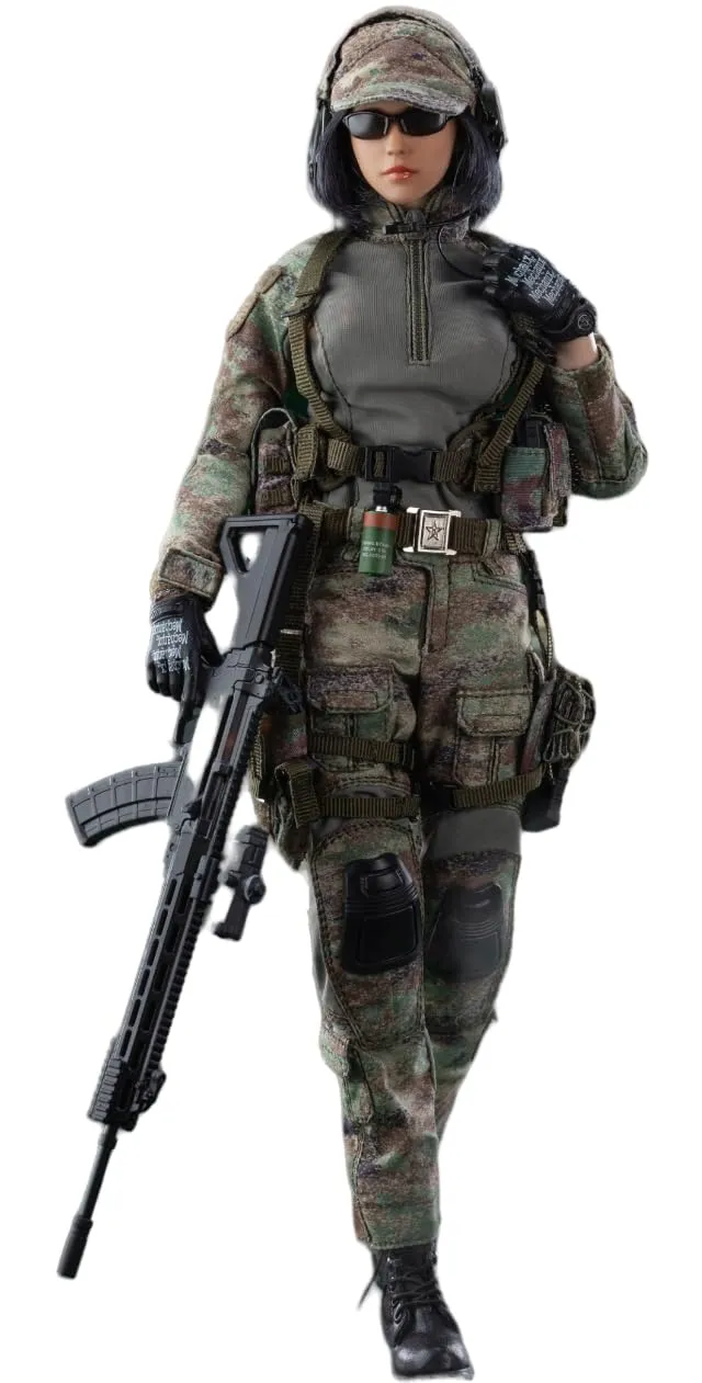 HiPlay FLAGSET Female Collectible Figure: Precision Shooter, Niya, Military Style and Moveable Eye Ball Design, 1:6 Scale Miniature