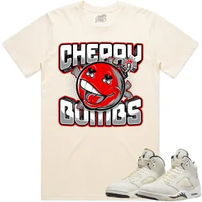 Jordan Retro 5 Sail 5s Shirt to Match - RED CHERRY BOMBS