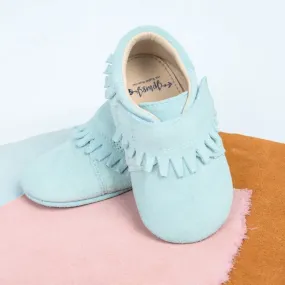 JplusJ Mint Suede Leather Baby Shoes 簿荷綠一級全麂皮學步鞋