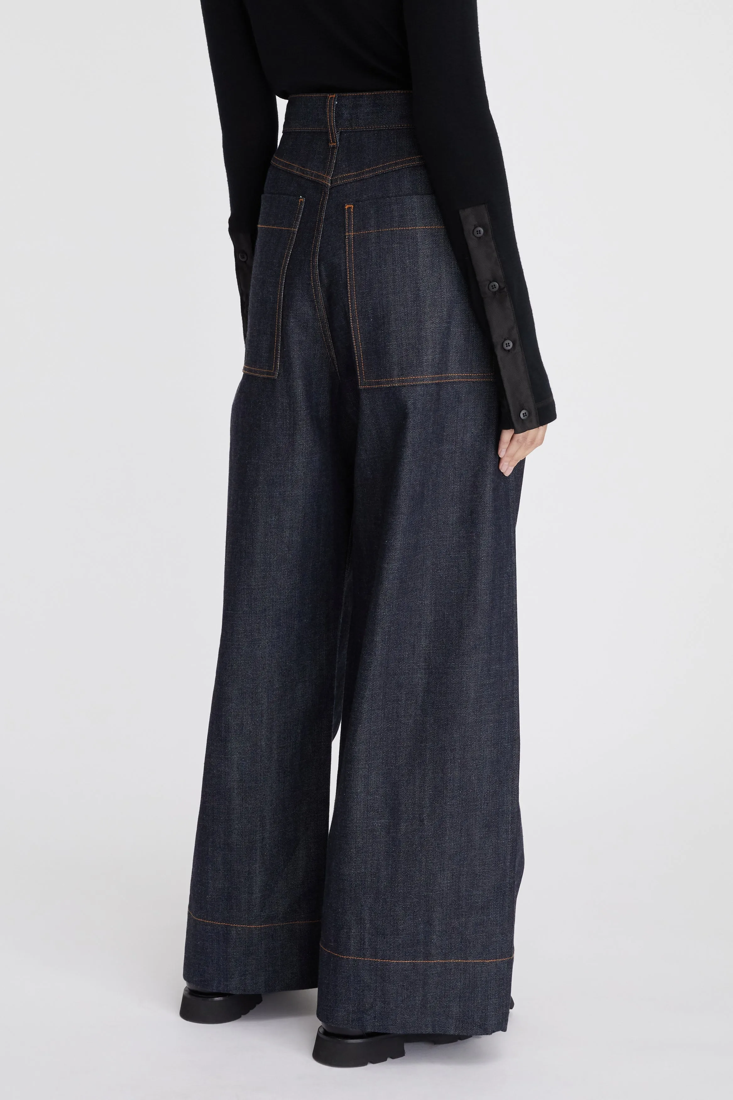 LM Denim Pleat Pant