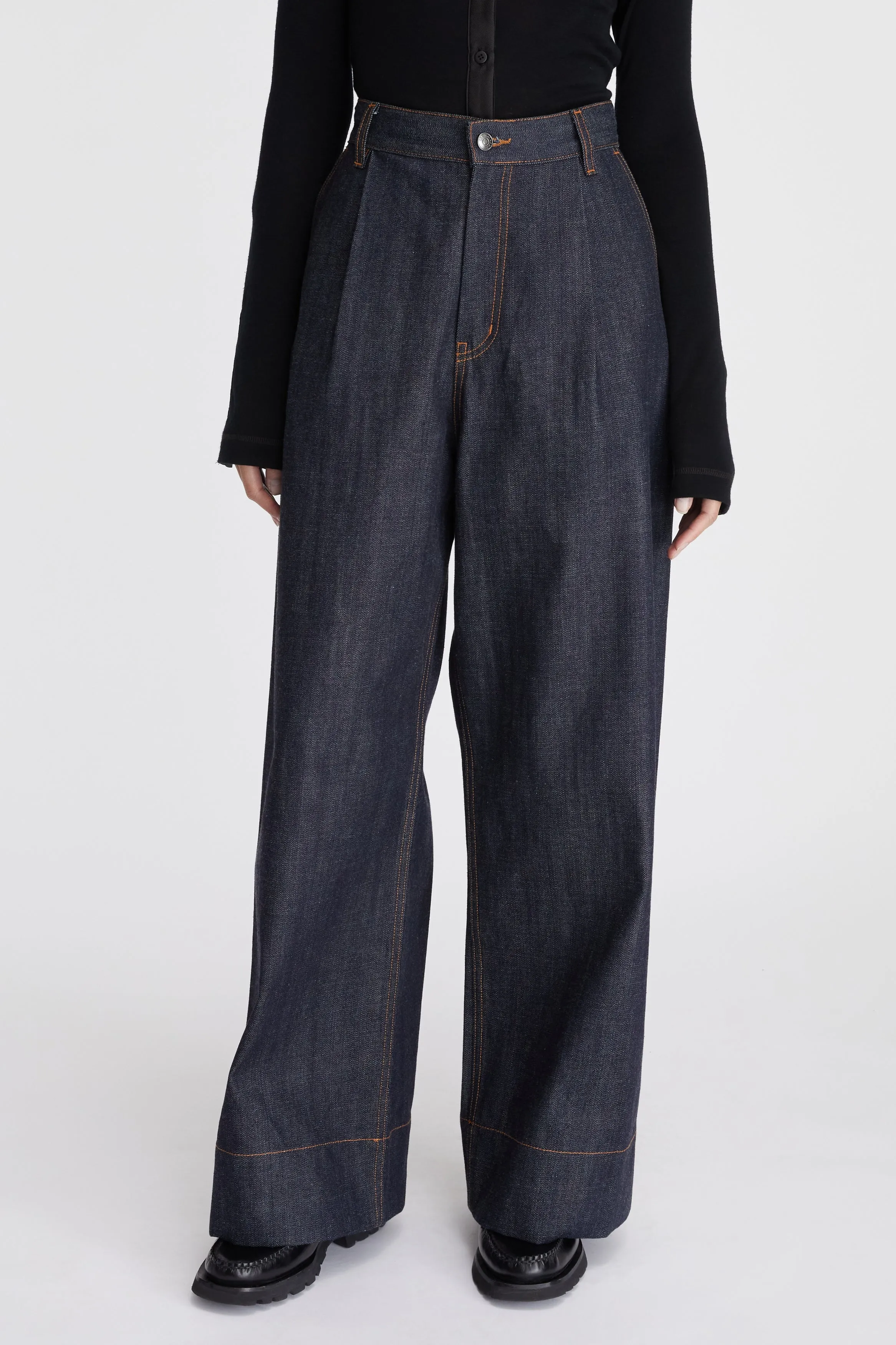 LM Denim Pleat Pant