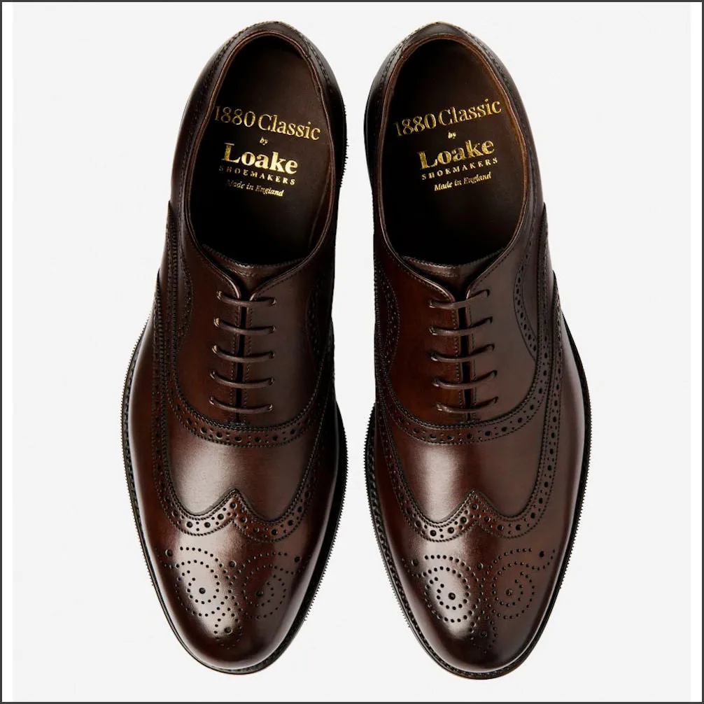 Loake Castlegate Scorched Walnut premium Calf Leather brogue*