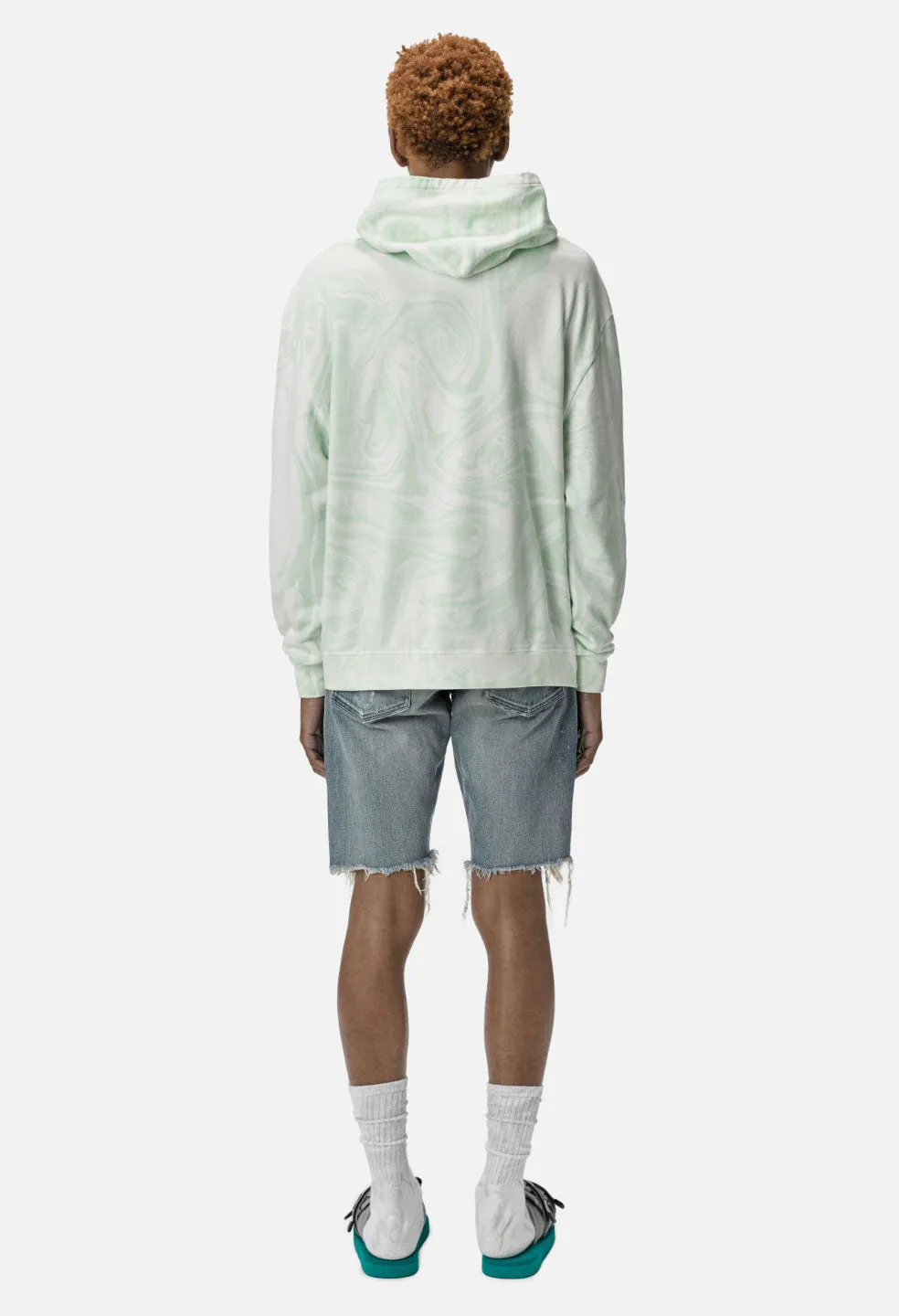 Marble Dye Hoodie / Mint