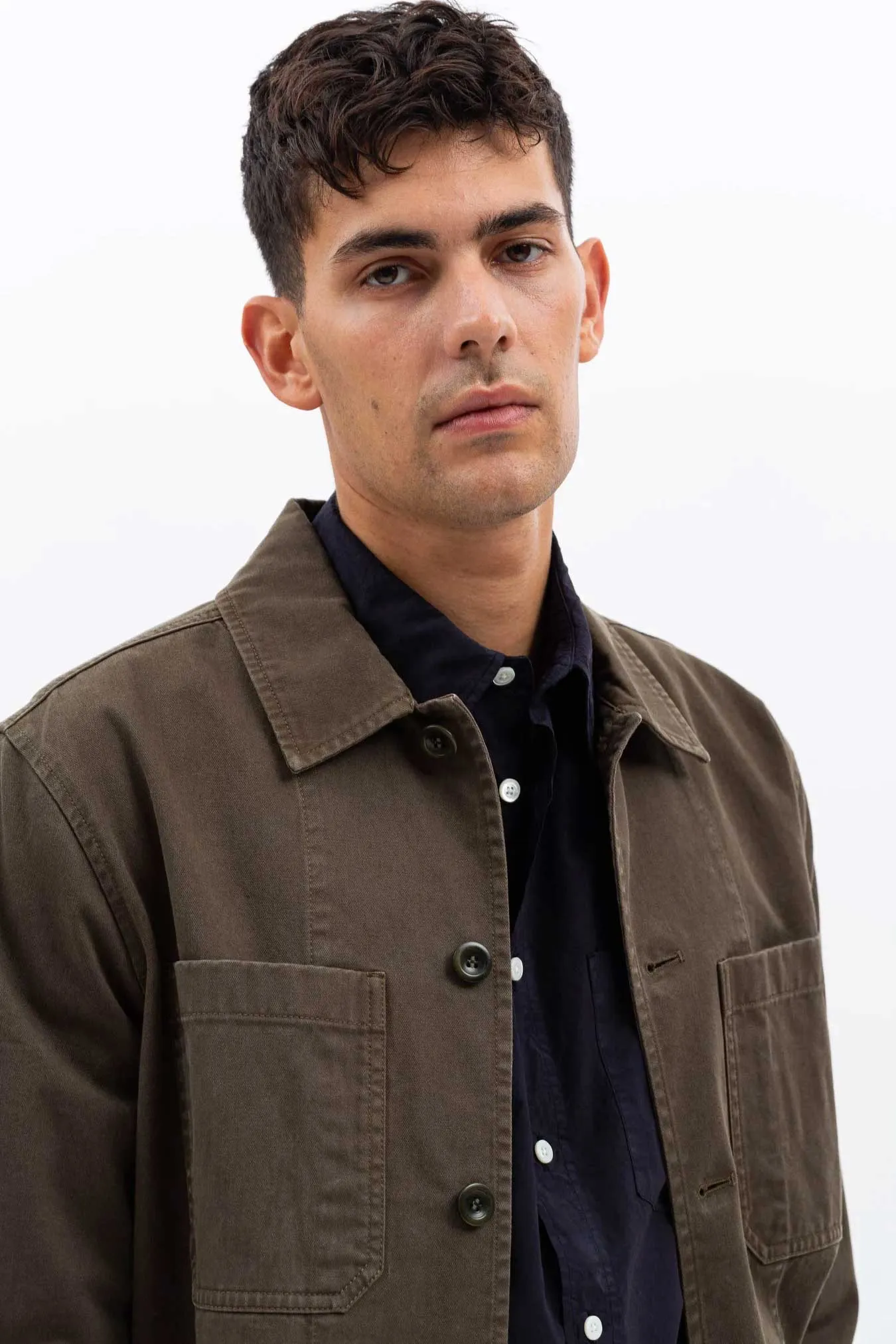 Norse Projects Tyge Broken Twill Overshirt in Beech Green