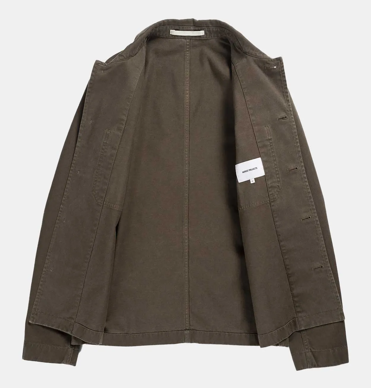 Norse Projects Tyge Broken Twill Overshirt in Beech Green