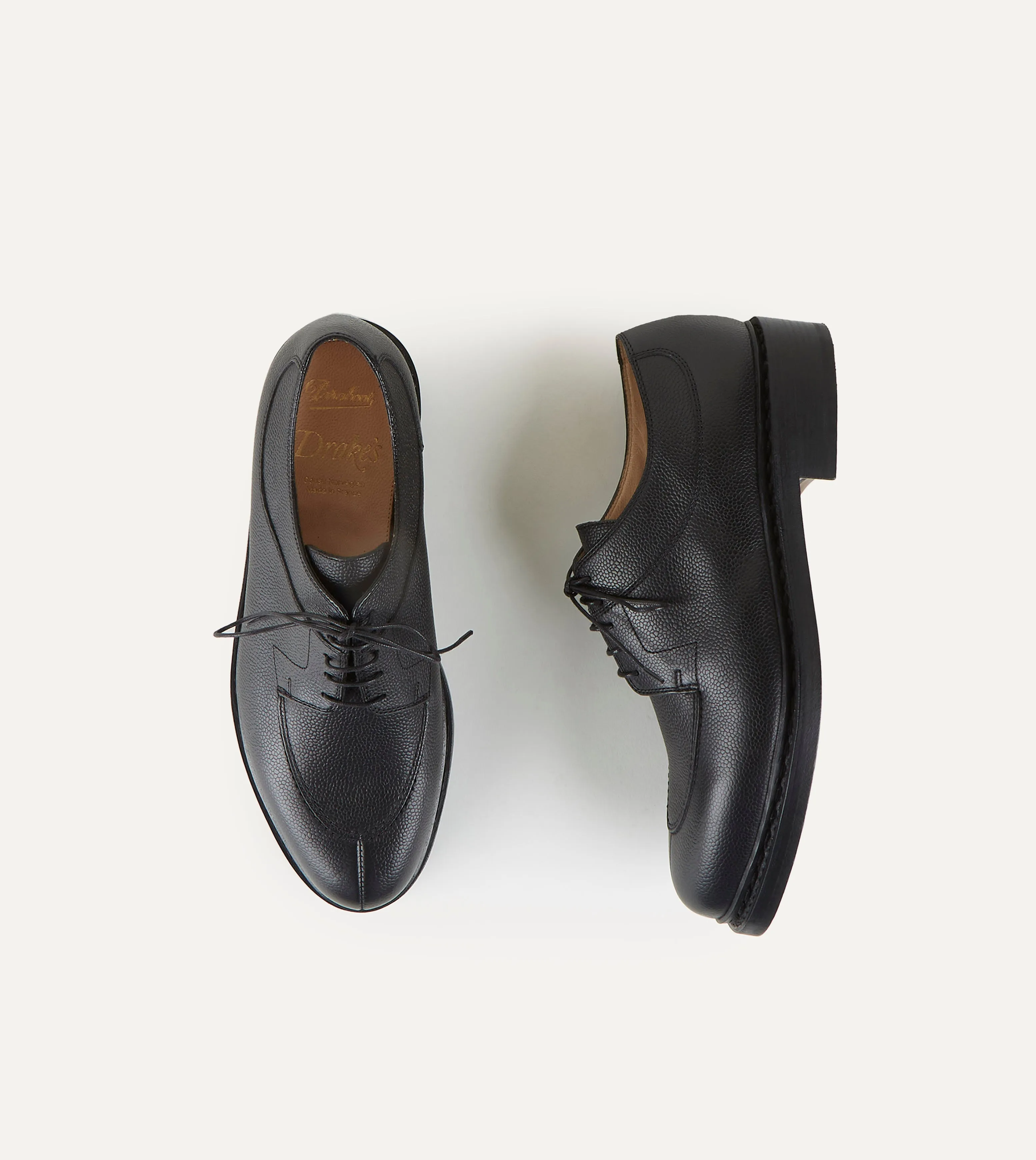 Paraboot Avignon Black Grain Leather Derby Shoe