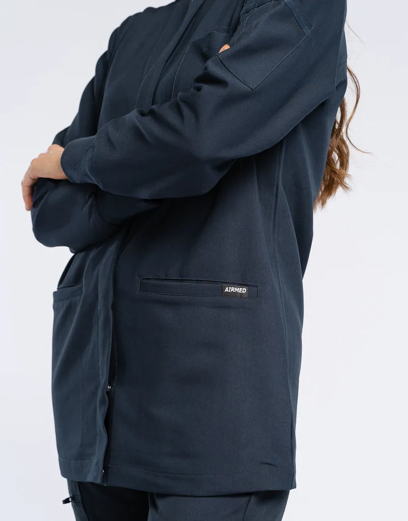 Scrub Jacket Button Up - Midnight Navy