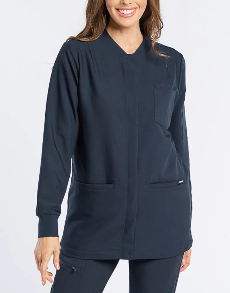 Scrub Jacket Button Up - Midnight Navy