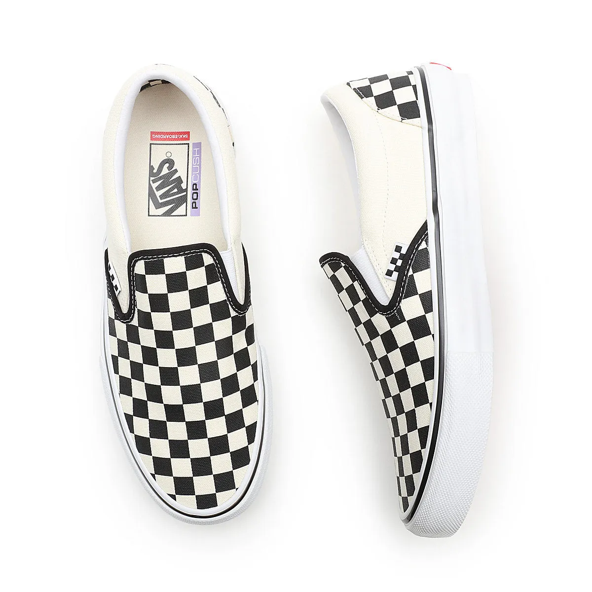 SKATE SLIP-ON CHECKERBOARD BLACK