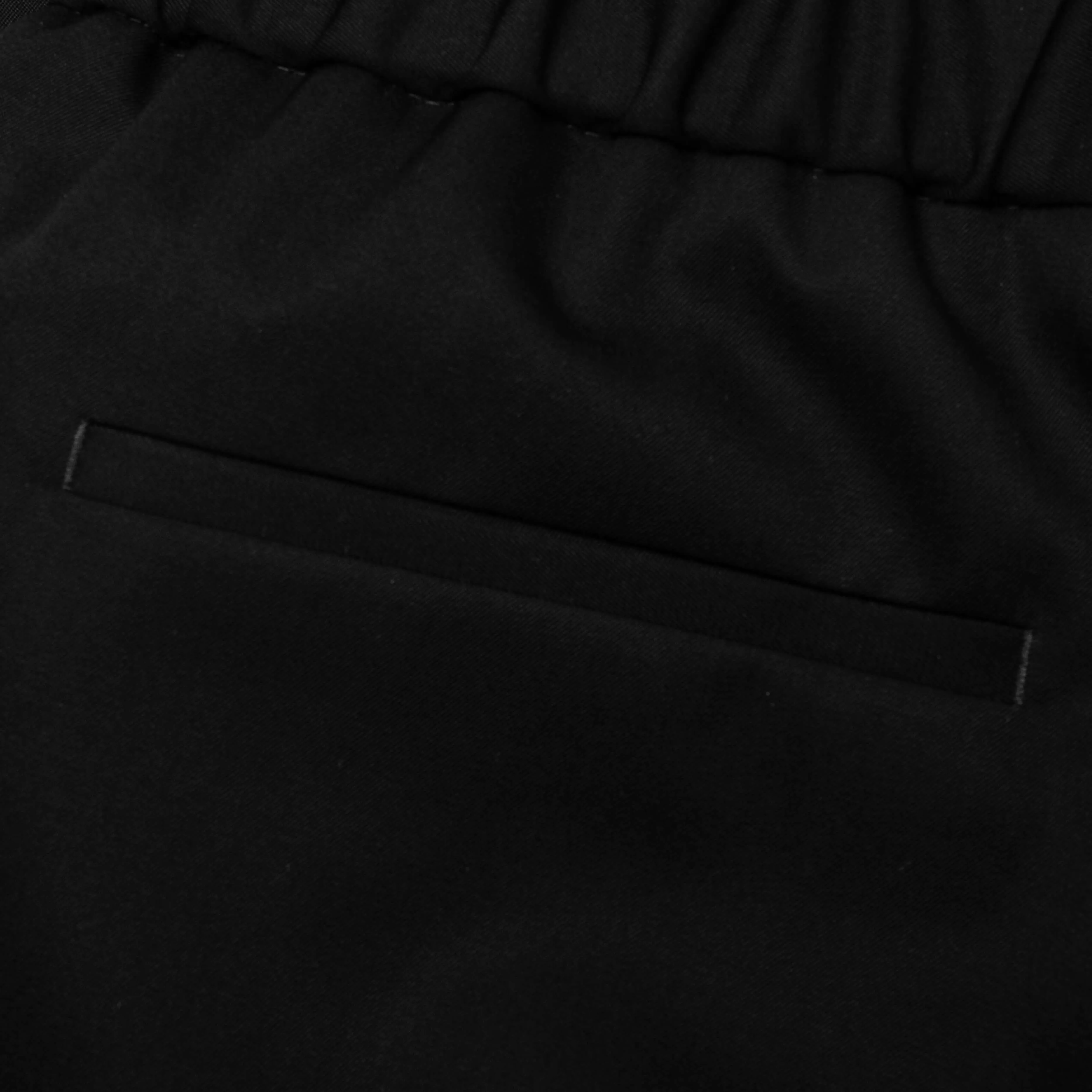 Straight Leg Wool Trouser - Black