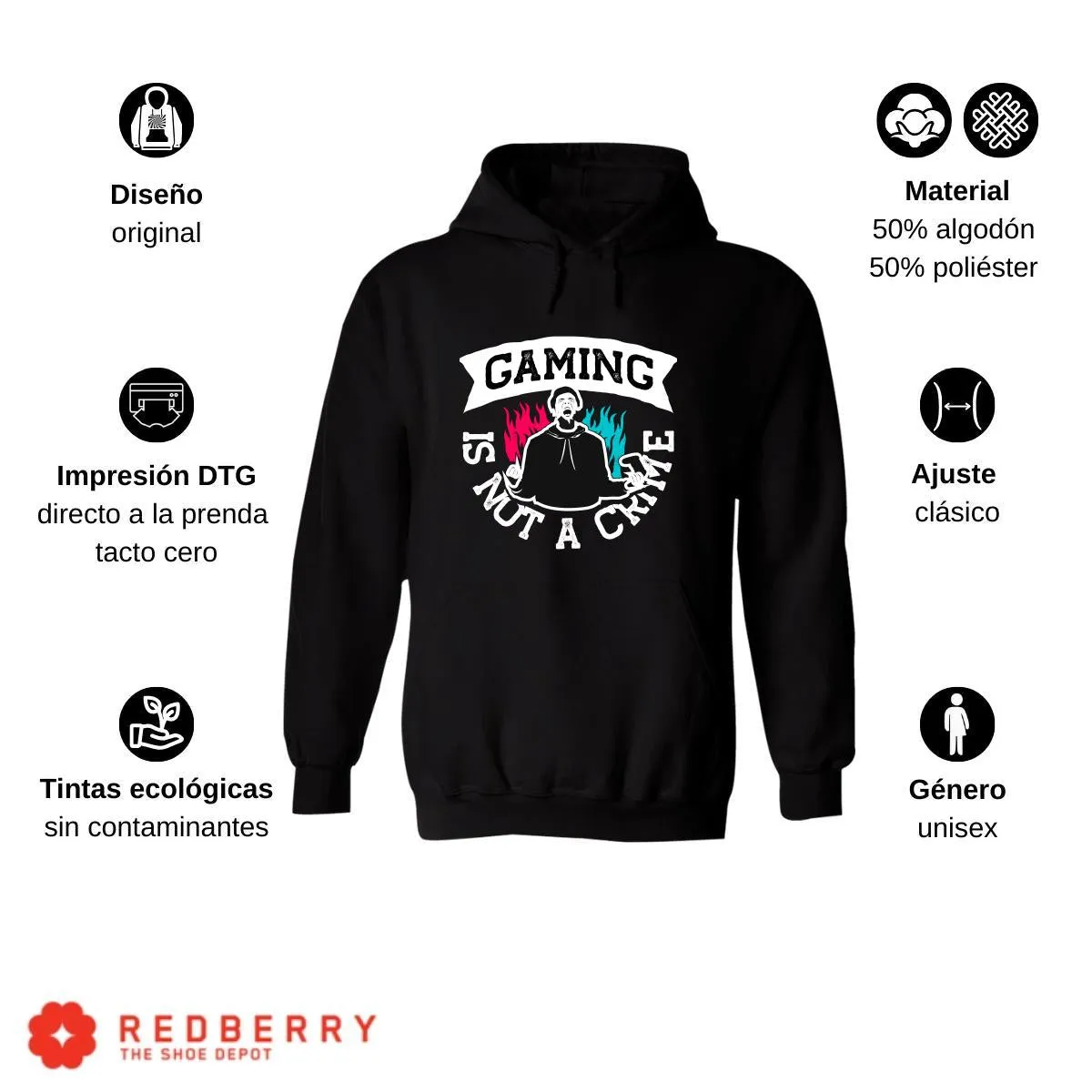 Sudadera Hombre  Hoodie Gamer Videojuegos Frases 069