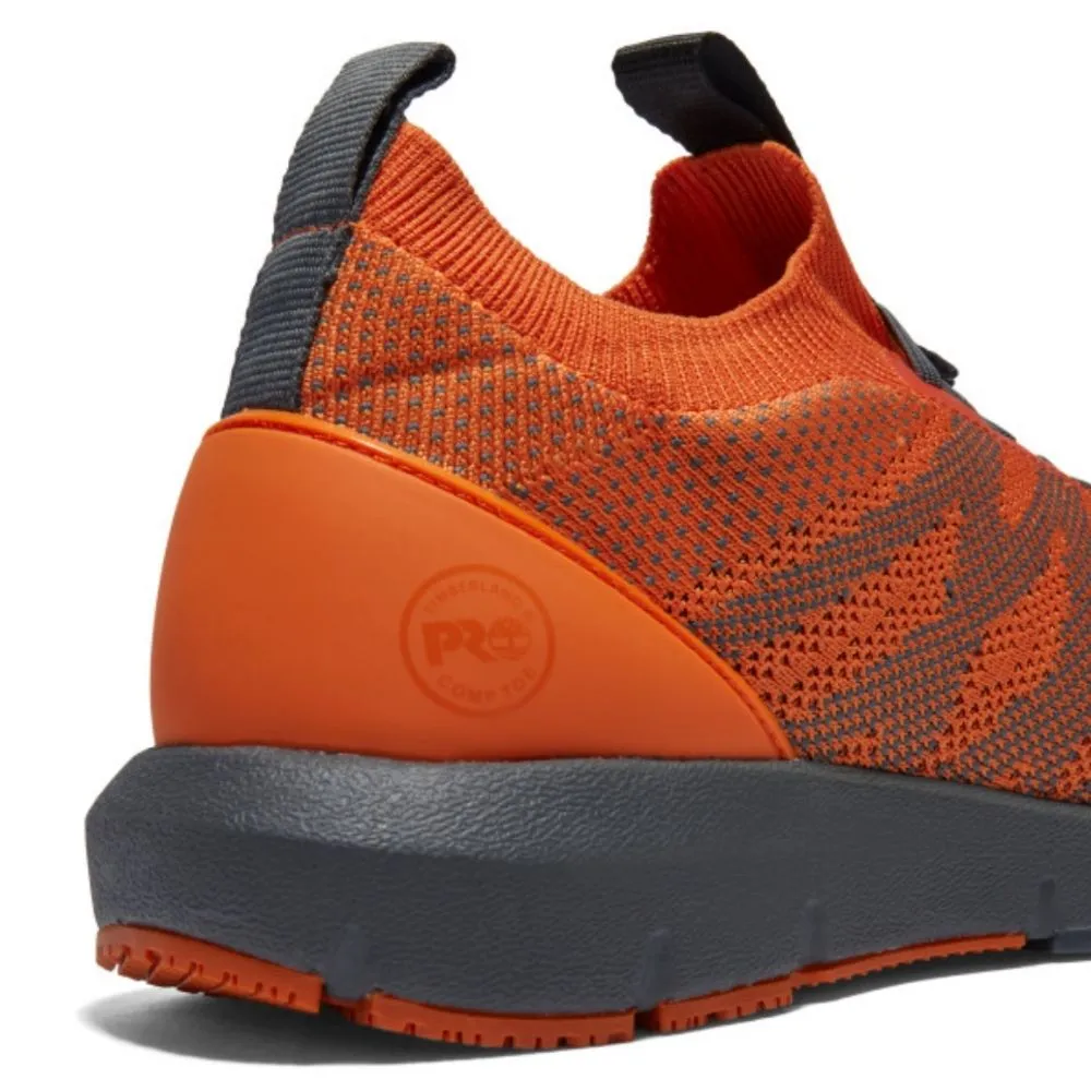 Timberland PRO Radius Knit TB0A2NF1827 Men's Athletic Composite Toe Work Shoe - ORANGE