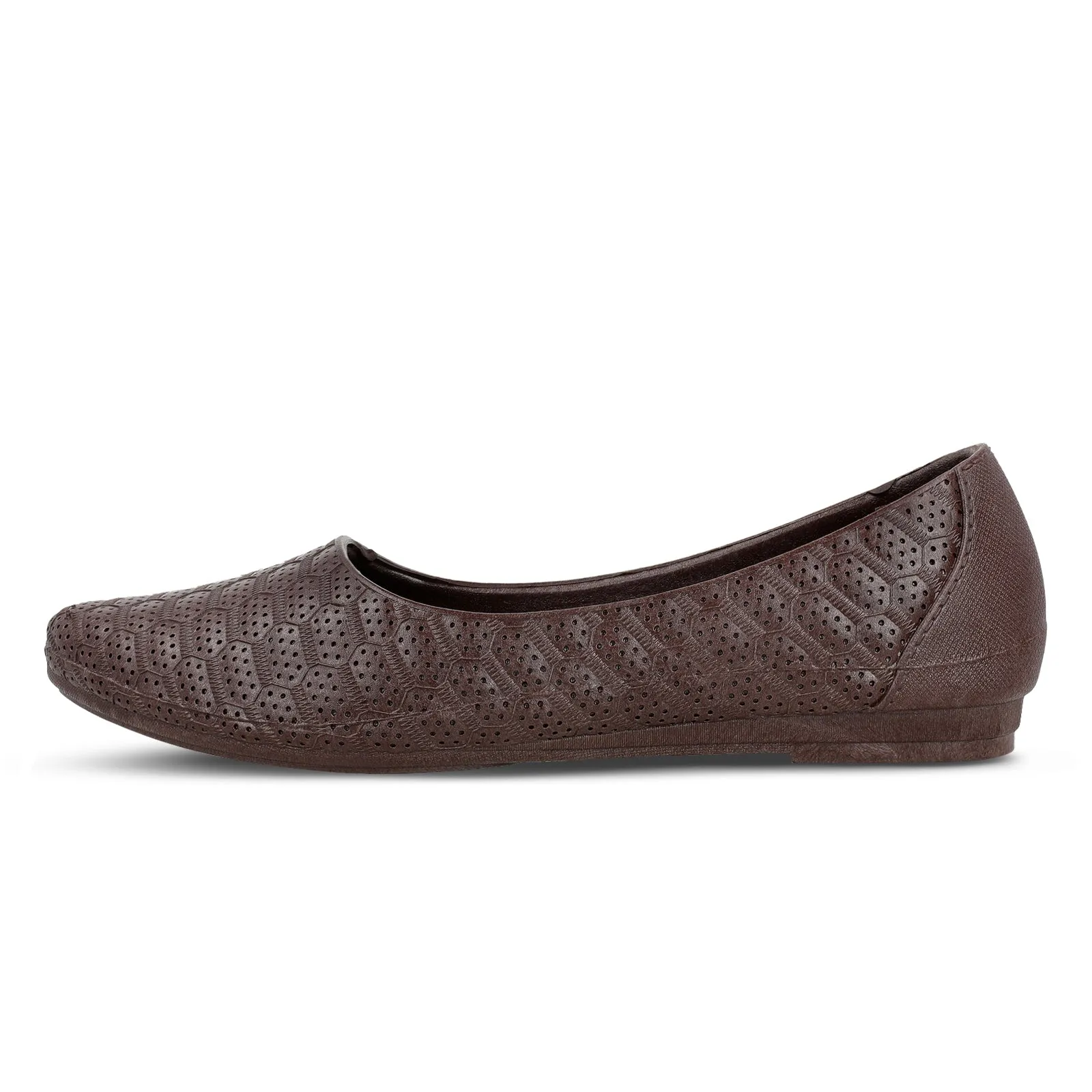 Walkaroo Go Womens Melange Belly Shoes - 12801 Brown