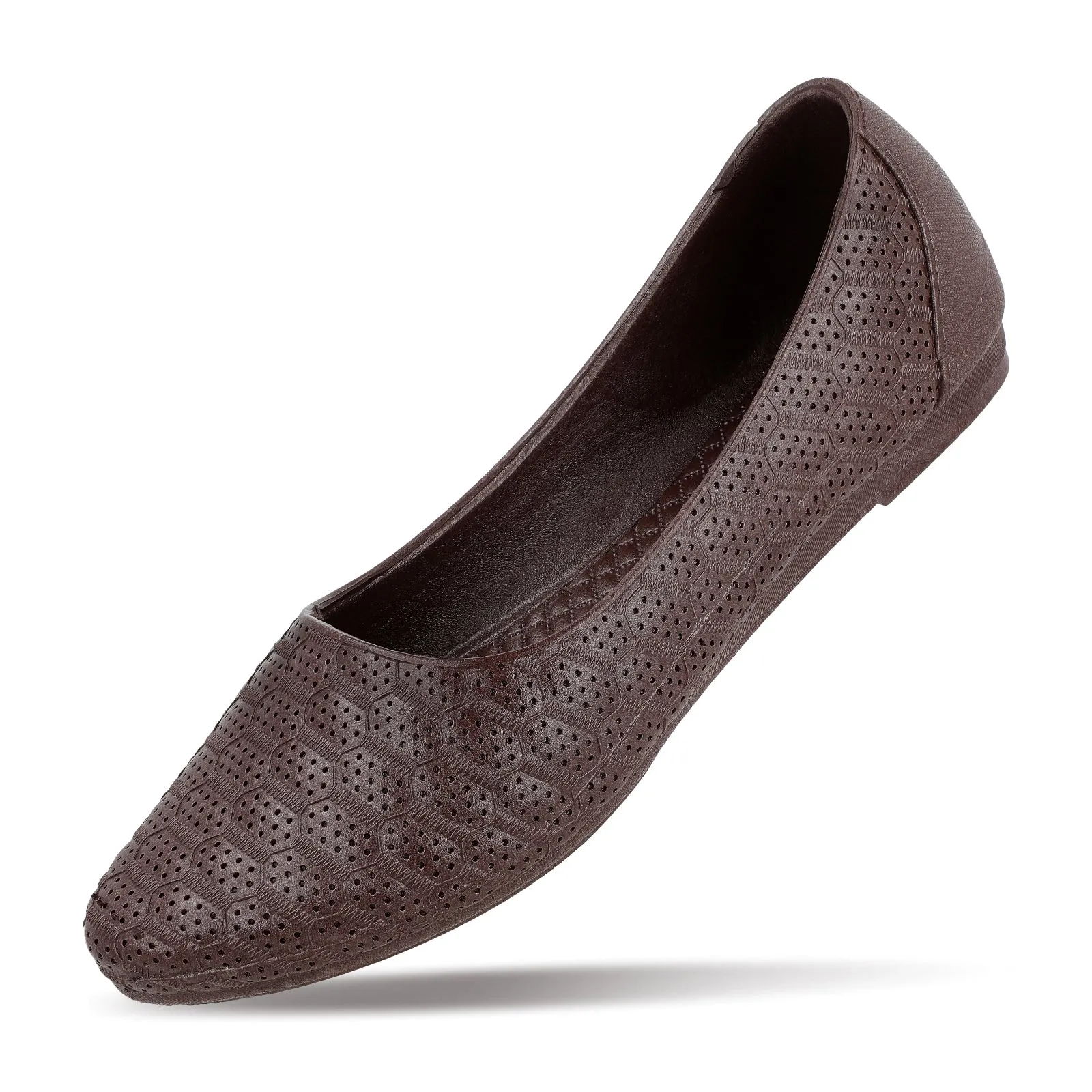 Walkaroo Go Womens Melange Belly Shoes - 12801 Brown