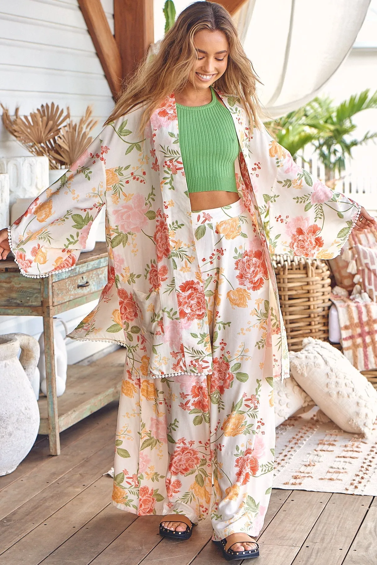 Zoran Kimono Verbena print